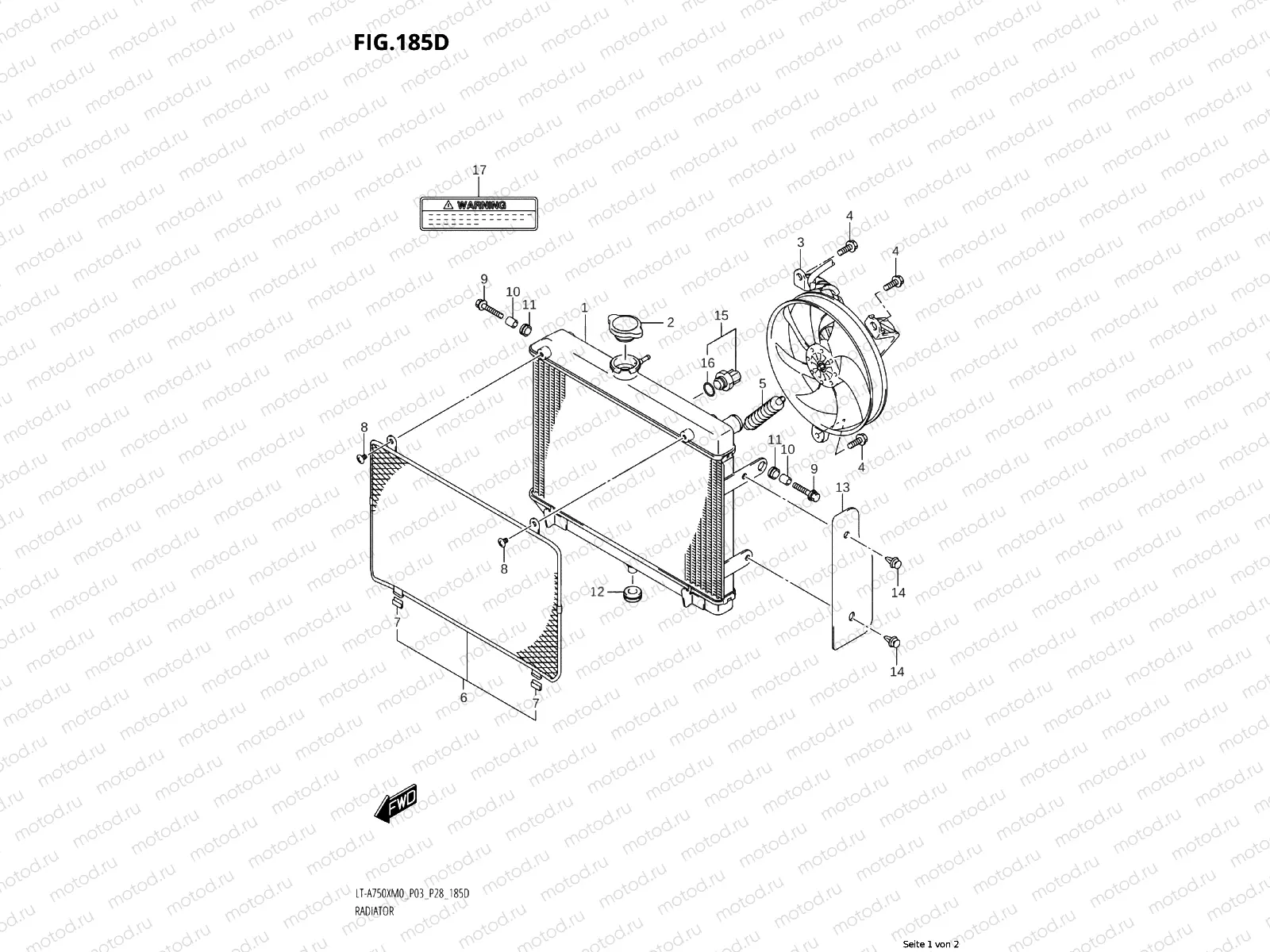 185D - RADIATOR (LT-A750XP:M0:P03)