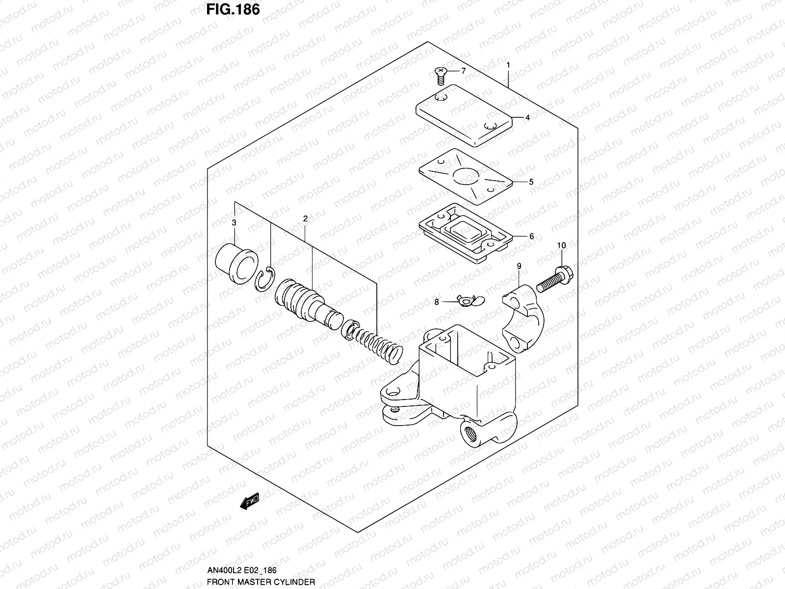 186 - FRONT MASTER CYLINDER (AN400ZAL2 E51)