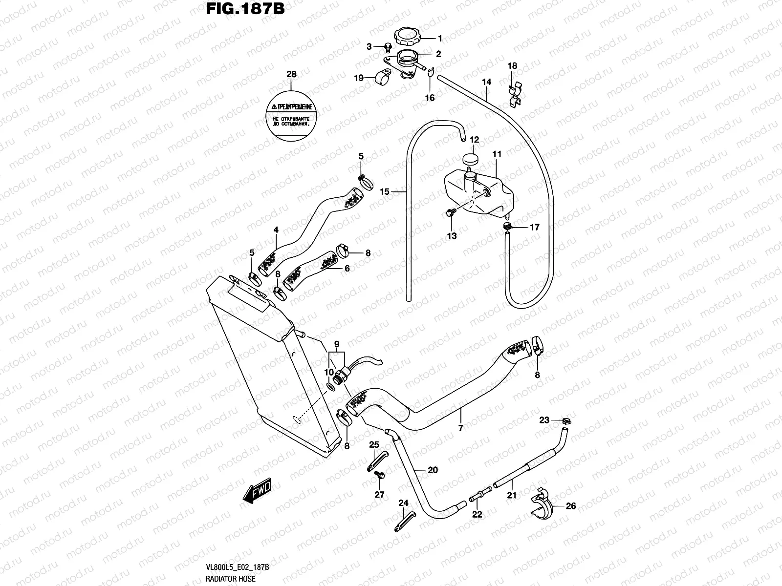 187B - RADIATOR HOSE (VL800L5 E19)