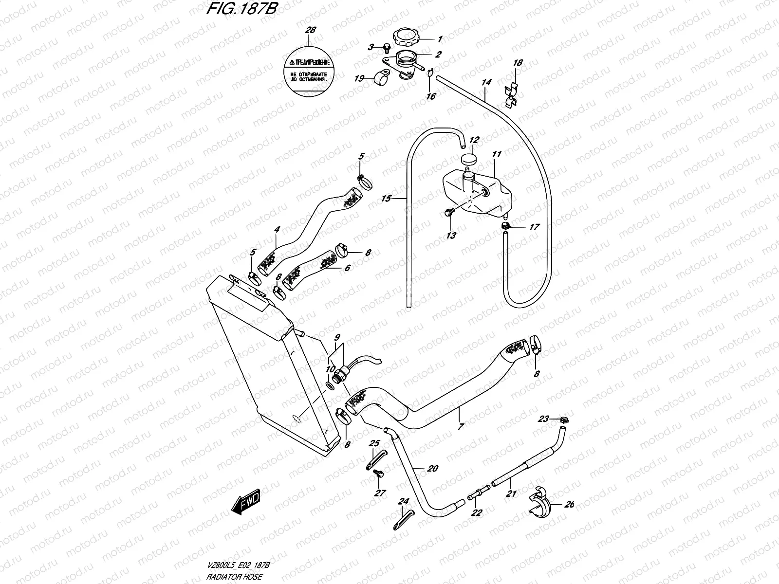 187B - RADIATOR HOSE (VZ800L5 E19)