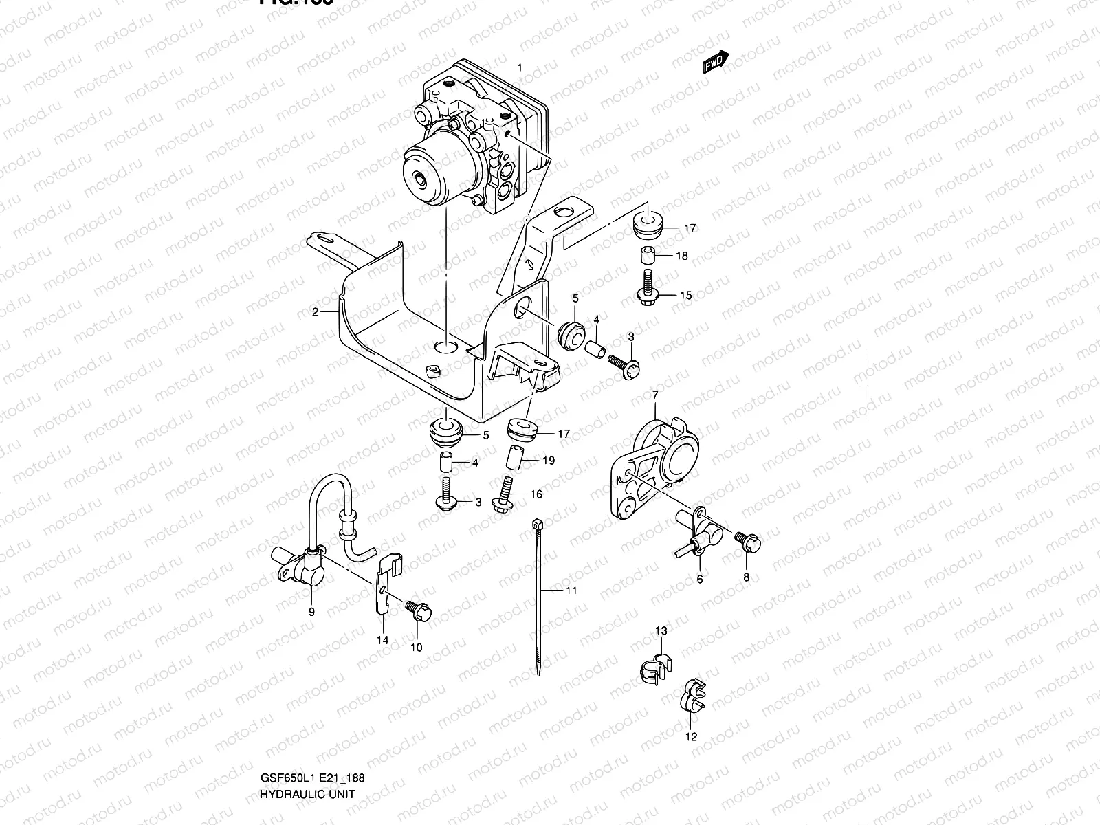188 - HYDRAULIC UNIT (GSF650SUAL1 E21)