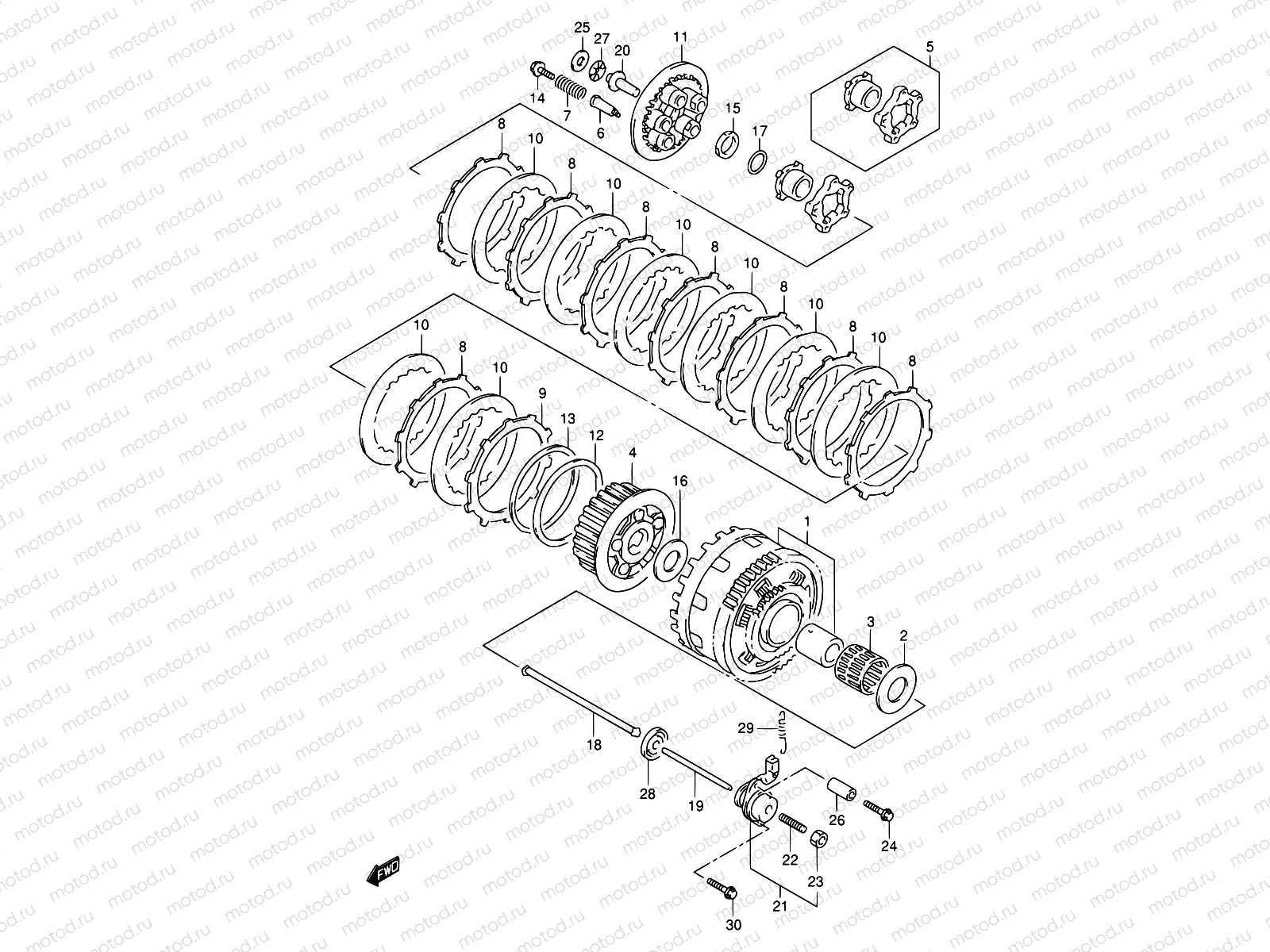 18A - CLUTCH (MODEL X/Y/K1)