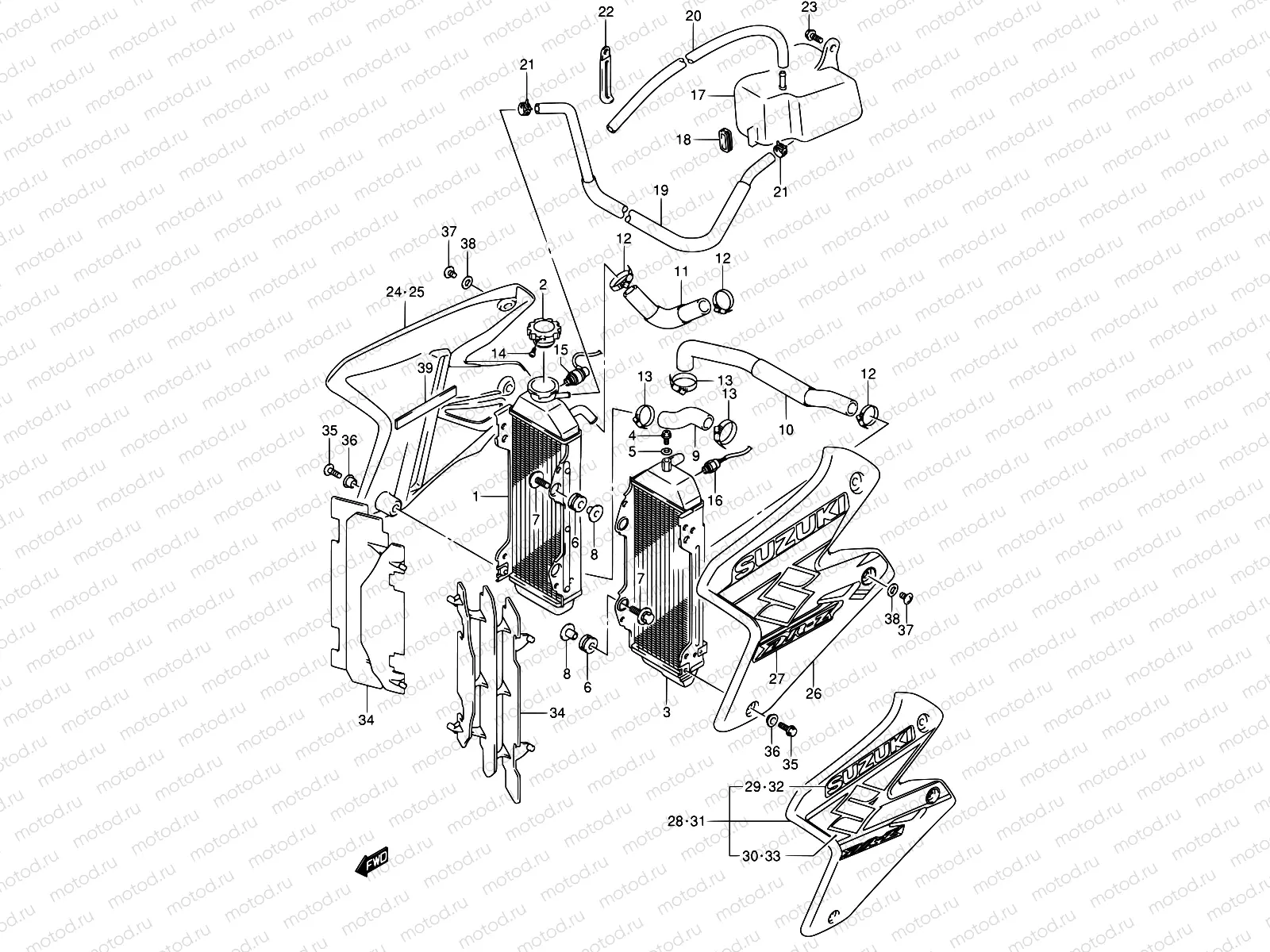 18A - RADIATOR (MODEL K2/K3)