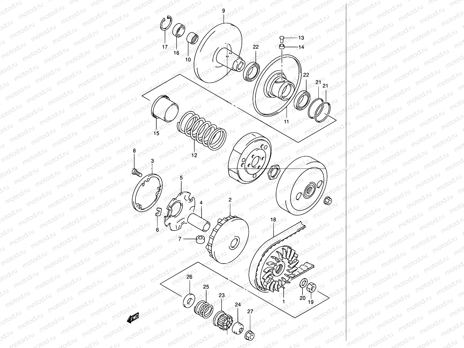 18A - TRANSMISSION (1)(MODEL Y/K1)