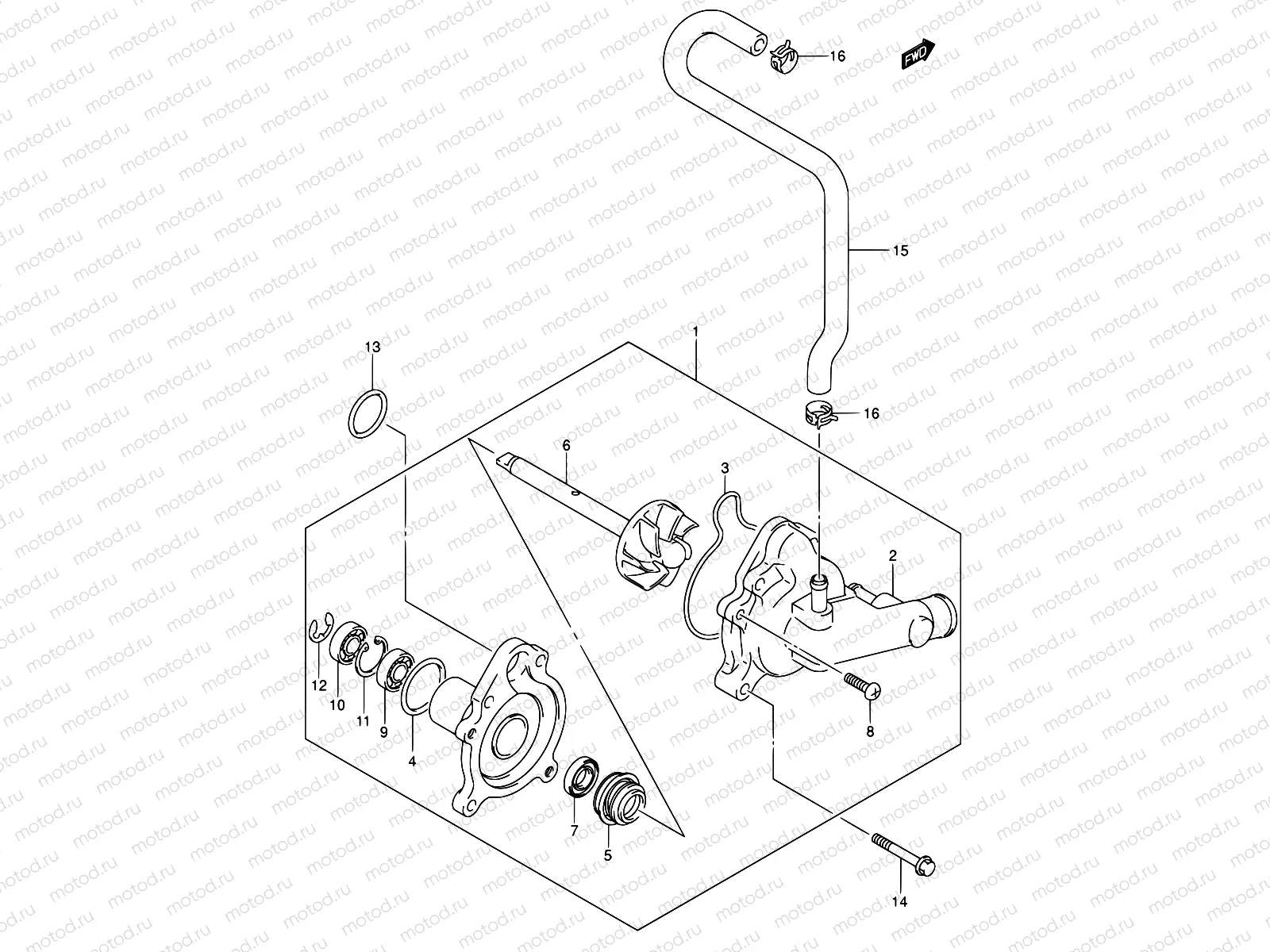 18A - WATER PUMP (MODEL K5)
