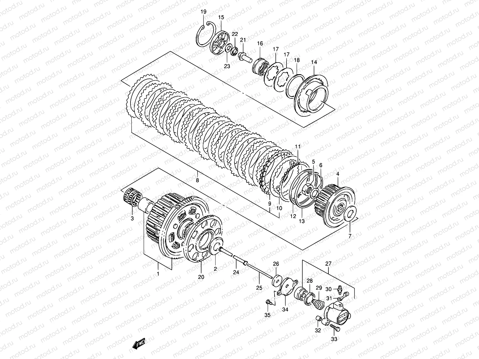 19 - CLUTCH (MODEL P/R)