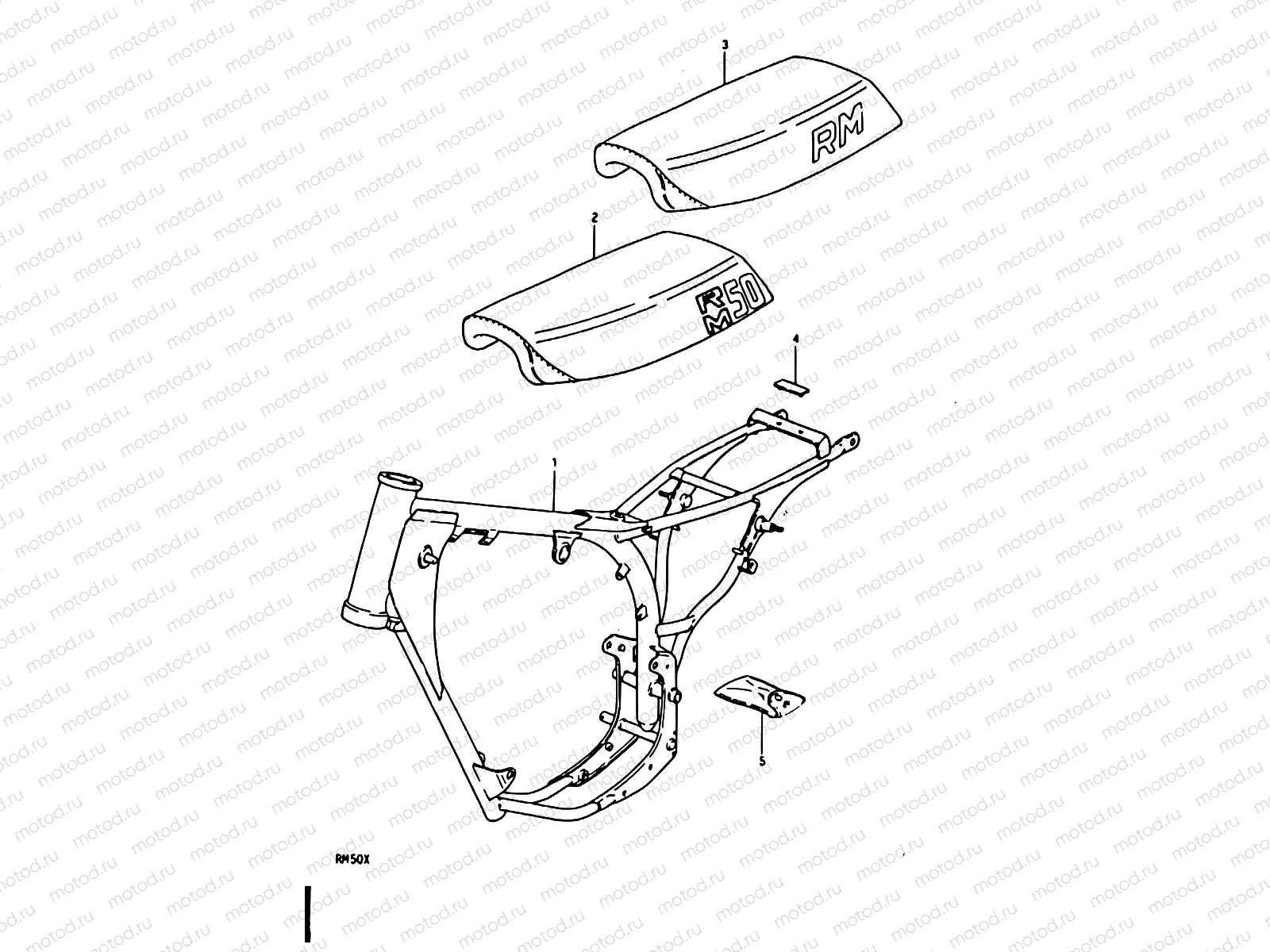 19 - FRAME - SEAT (RM50N, RM50T, RM50X)