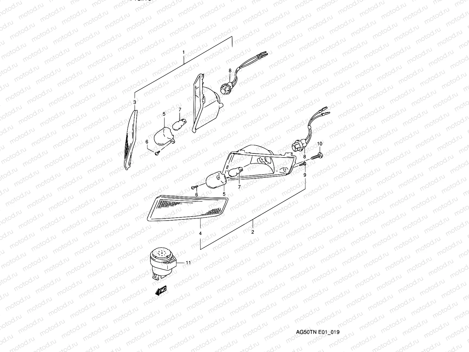 19 - FRONT TURNSIGNAL LAMP