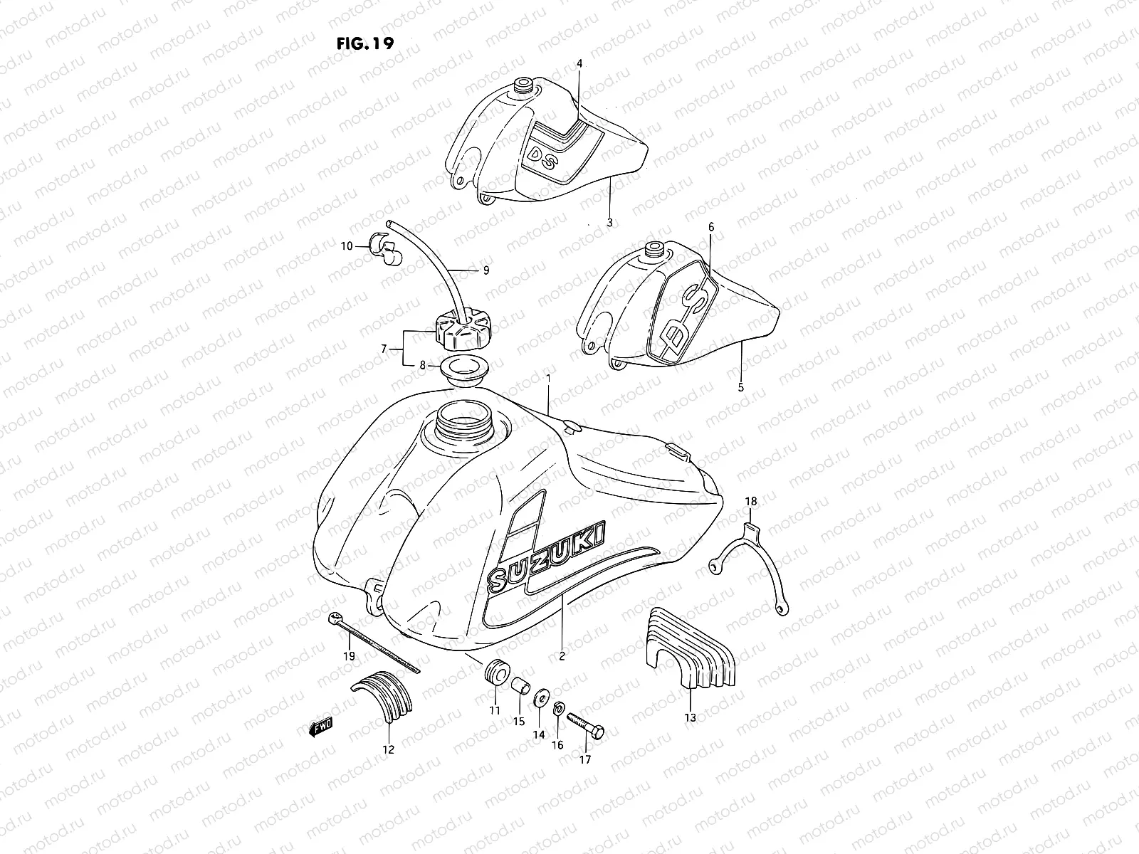 19 - FUEL TANK (MODEL F/G/H)