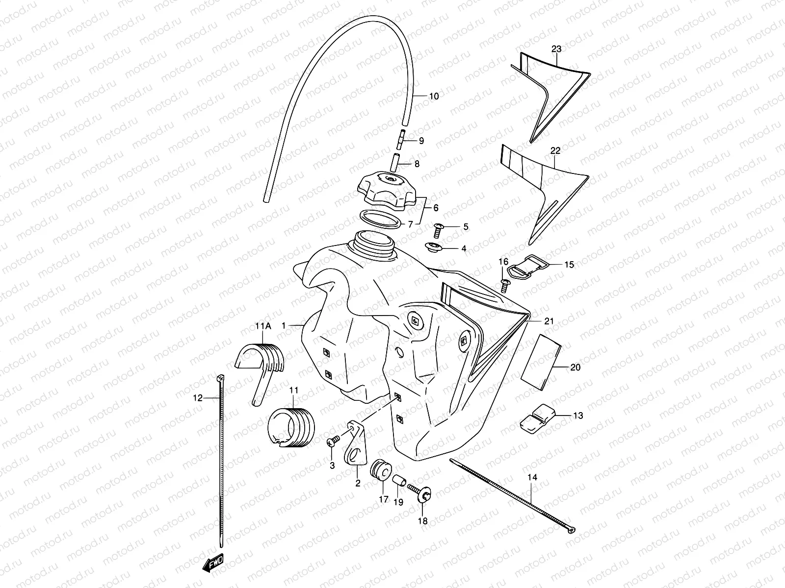19 - FUEL TANK (MODEL K1/K2/K3)