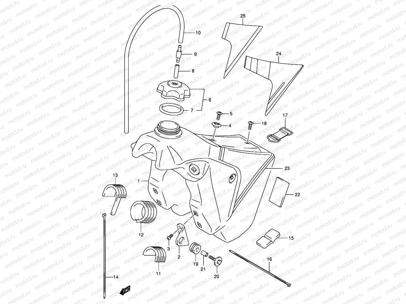 19 - FUEL TANK (MODEL K1/K2/K3)