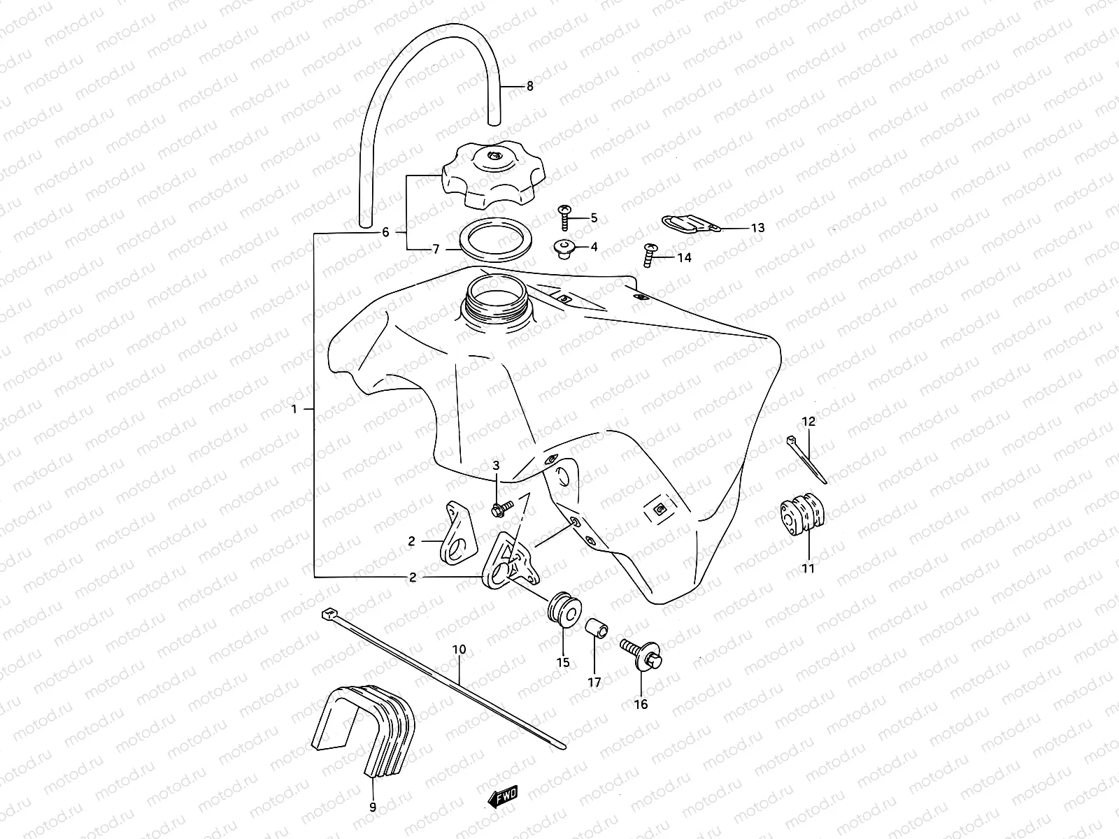 19 - FUEL TANK (MODEL N)