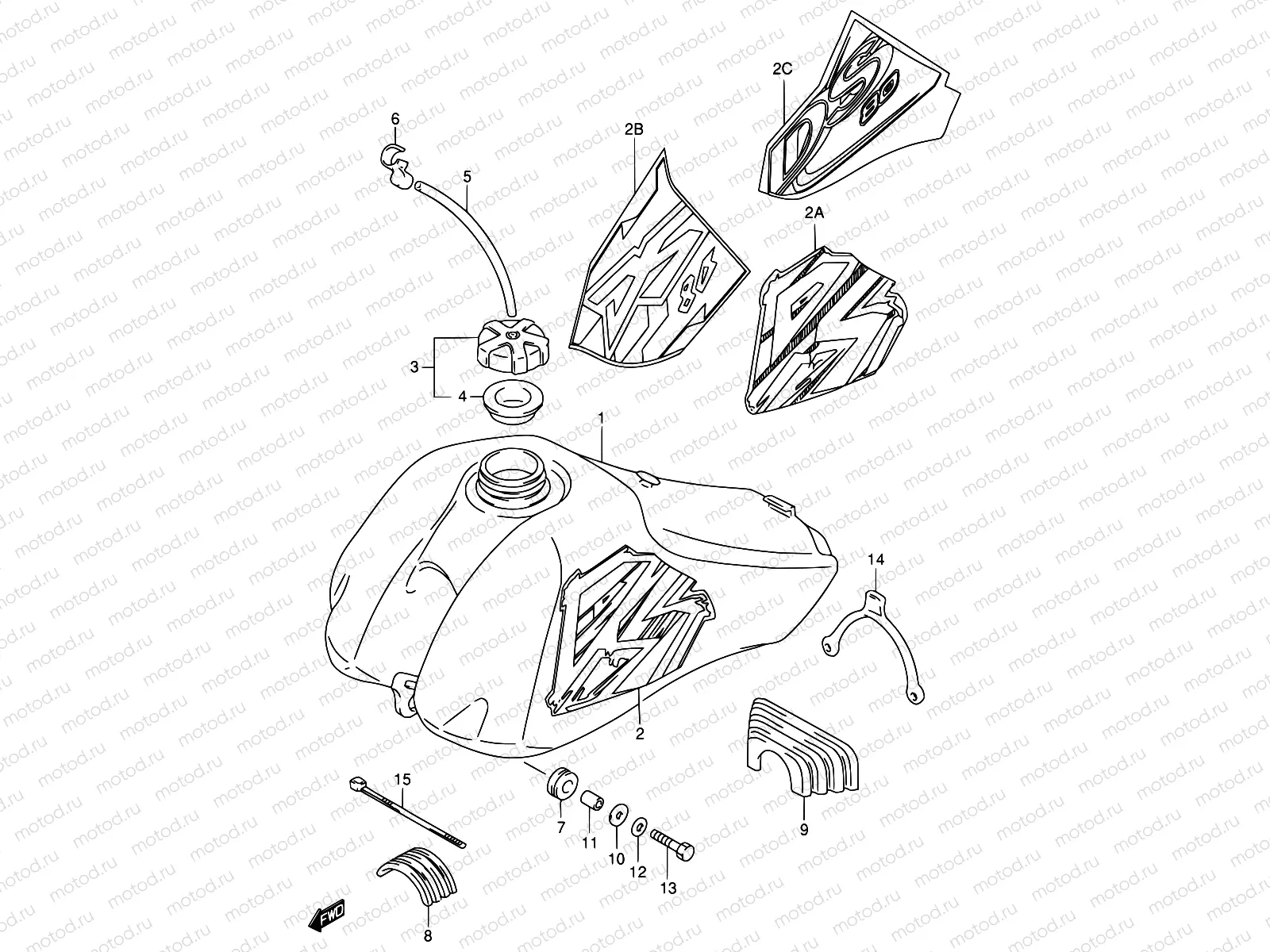 19 - FUEL TANK (MODEL T/V/W/X)
