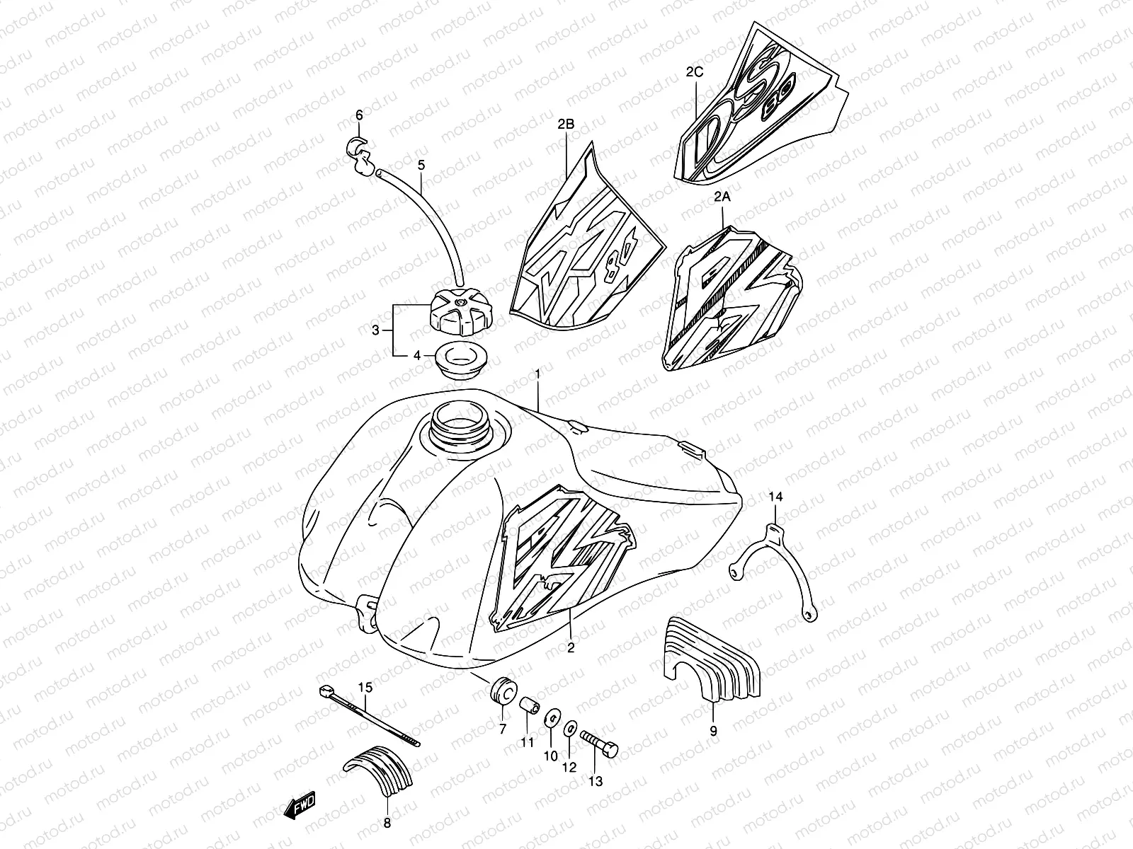 19 - FUEL TANK (MODEL T/V/W/X)