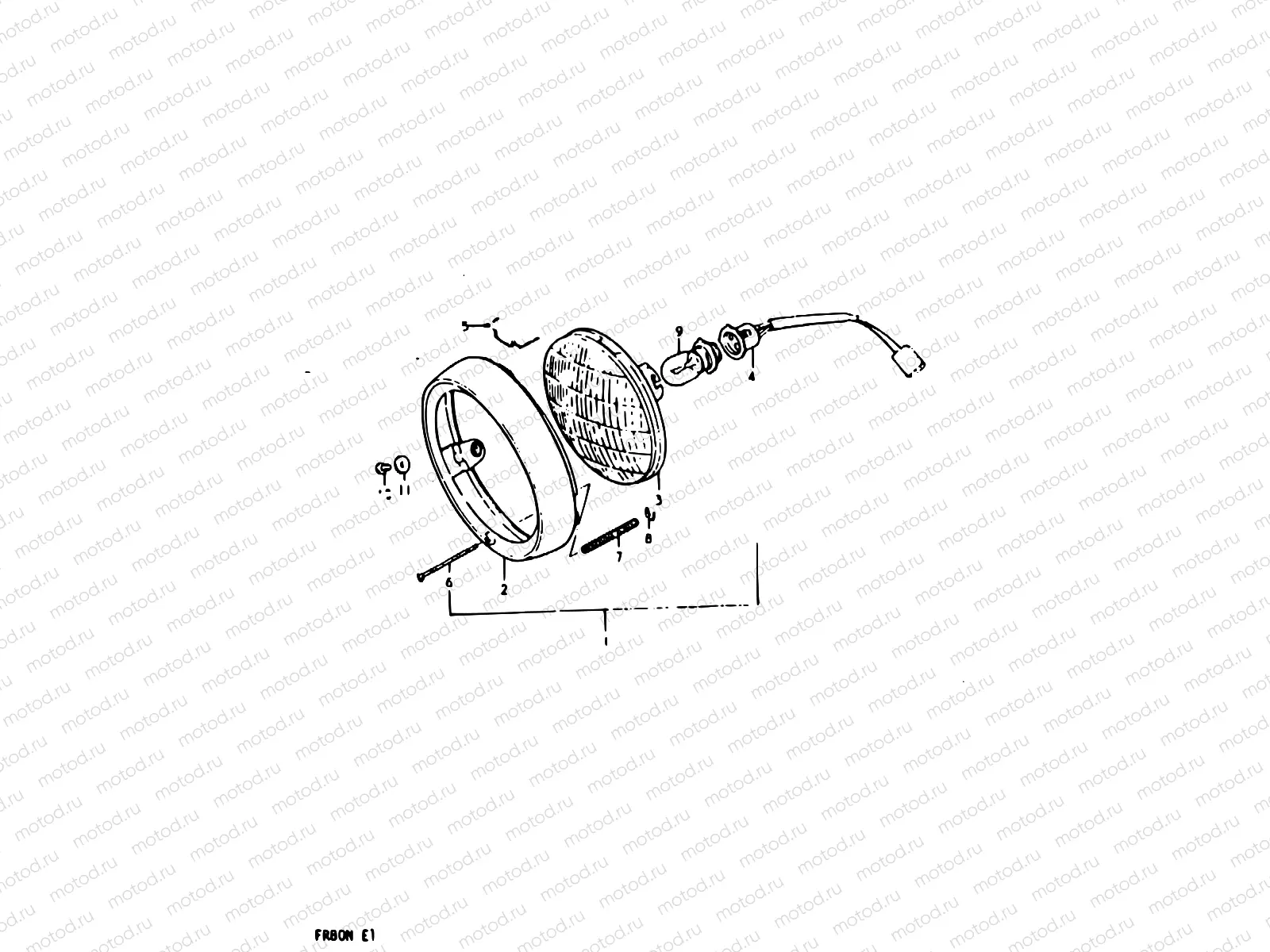 19 - HEADLAMP (FR80M, FR80B)