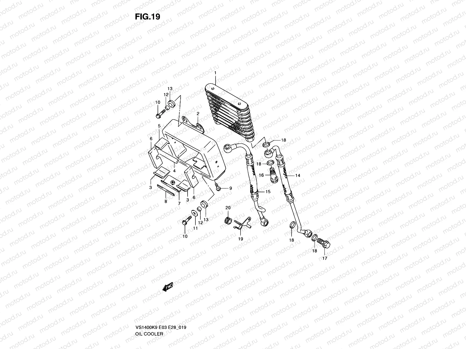 19 - OIL COOLER