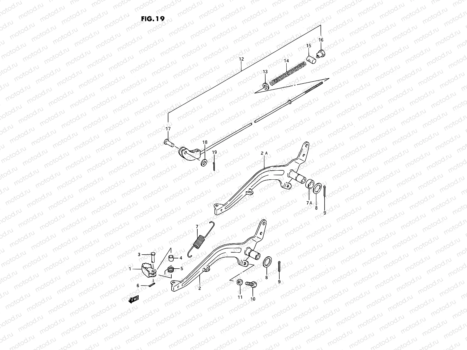 19 - REAR BRAKE (MODEL G/H/J/K)