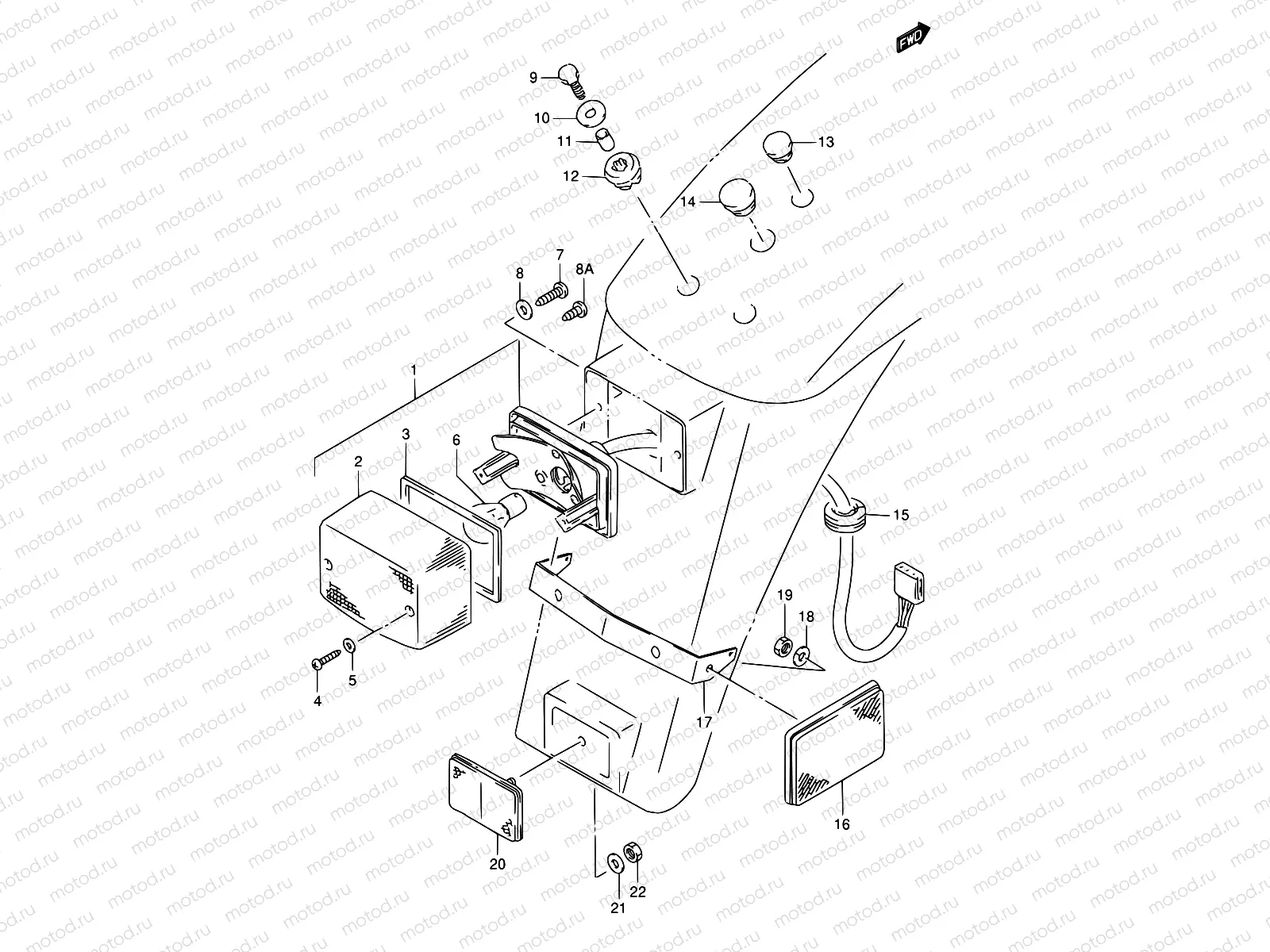 19 - REAR COMBINATION LAMP (E01,E21)