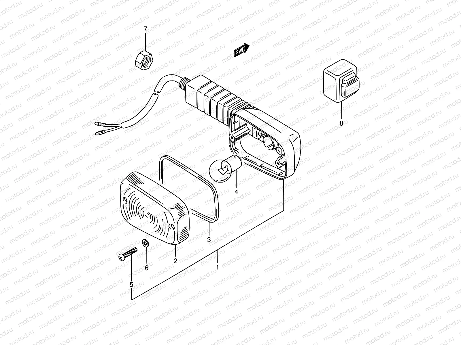 19 - REAR TURNSIGNAL LAMP (E02,E04,E21,E24)
