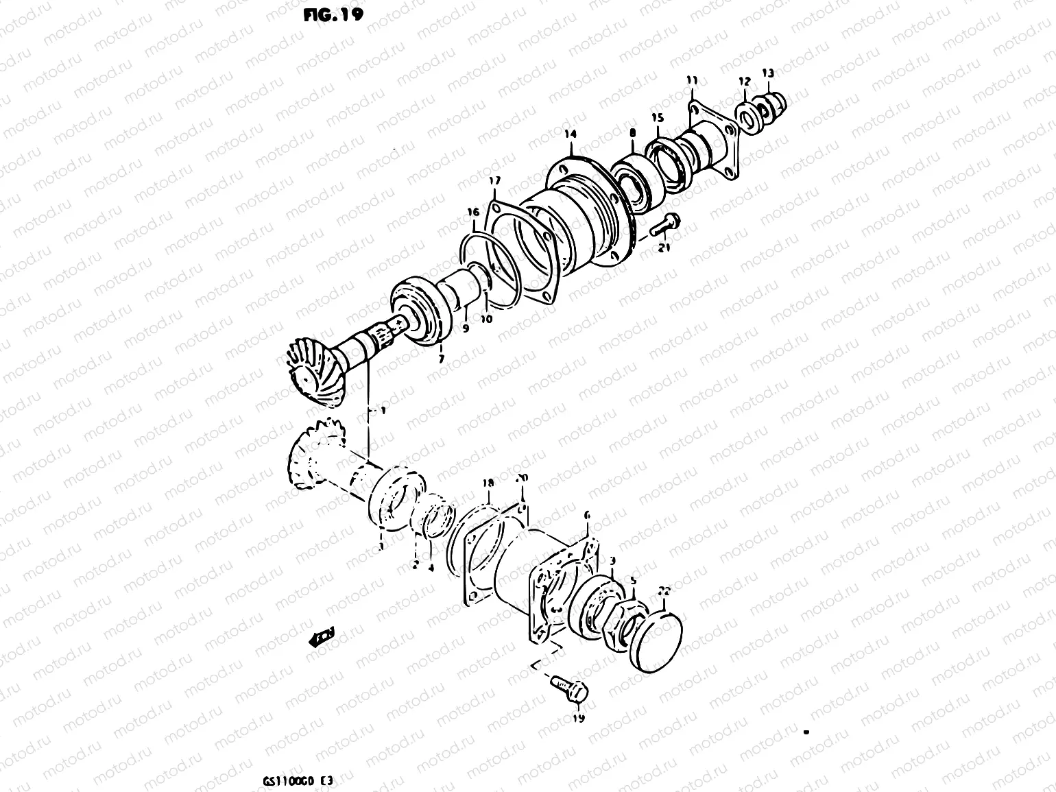 19 - SECONDARY DRIVE GEAR