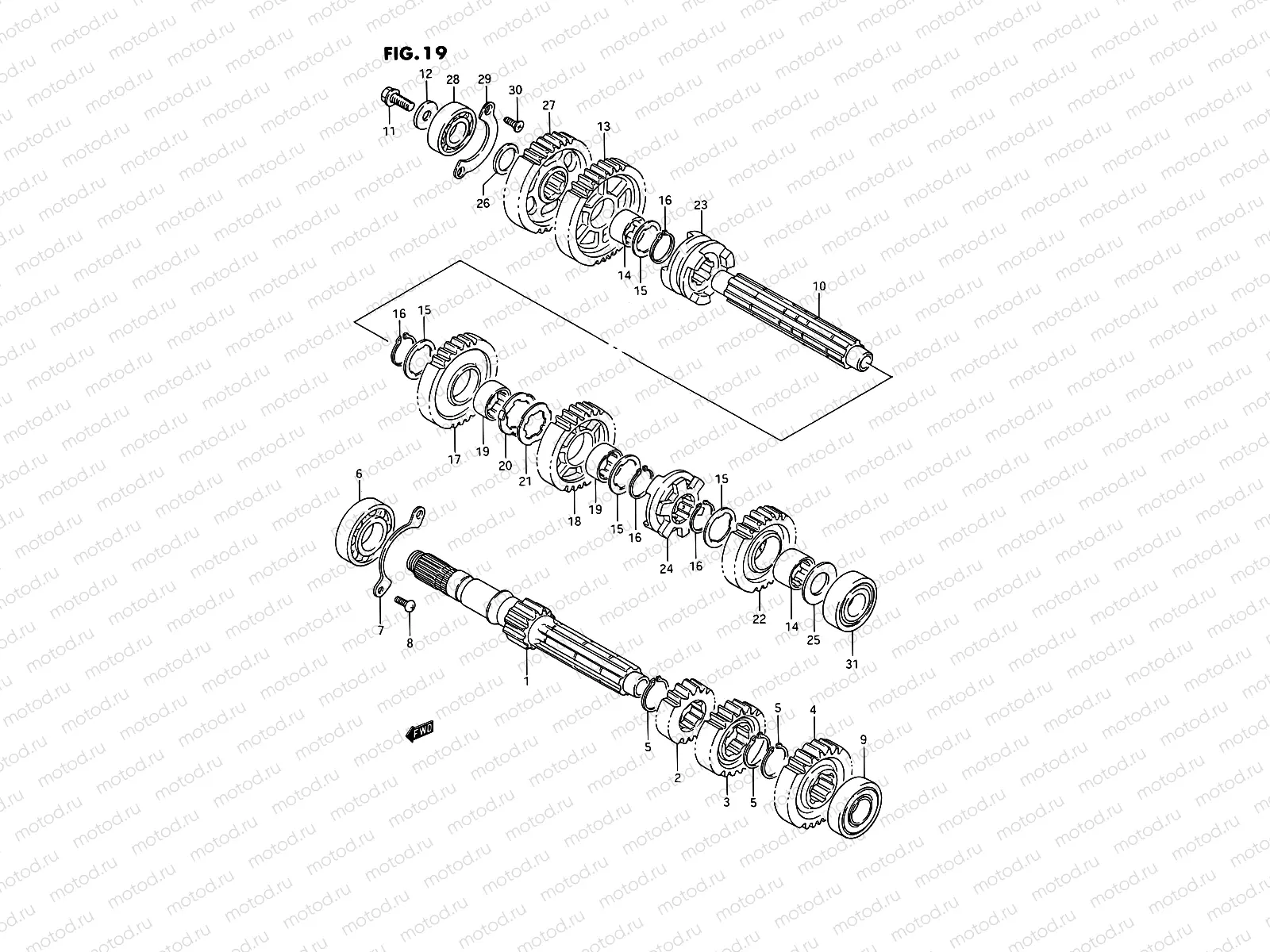19 - TRANSMISSION (MODEL H/J/K/L,MODEL M E01,E39,MODEL N/P E01)