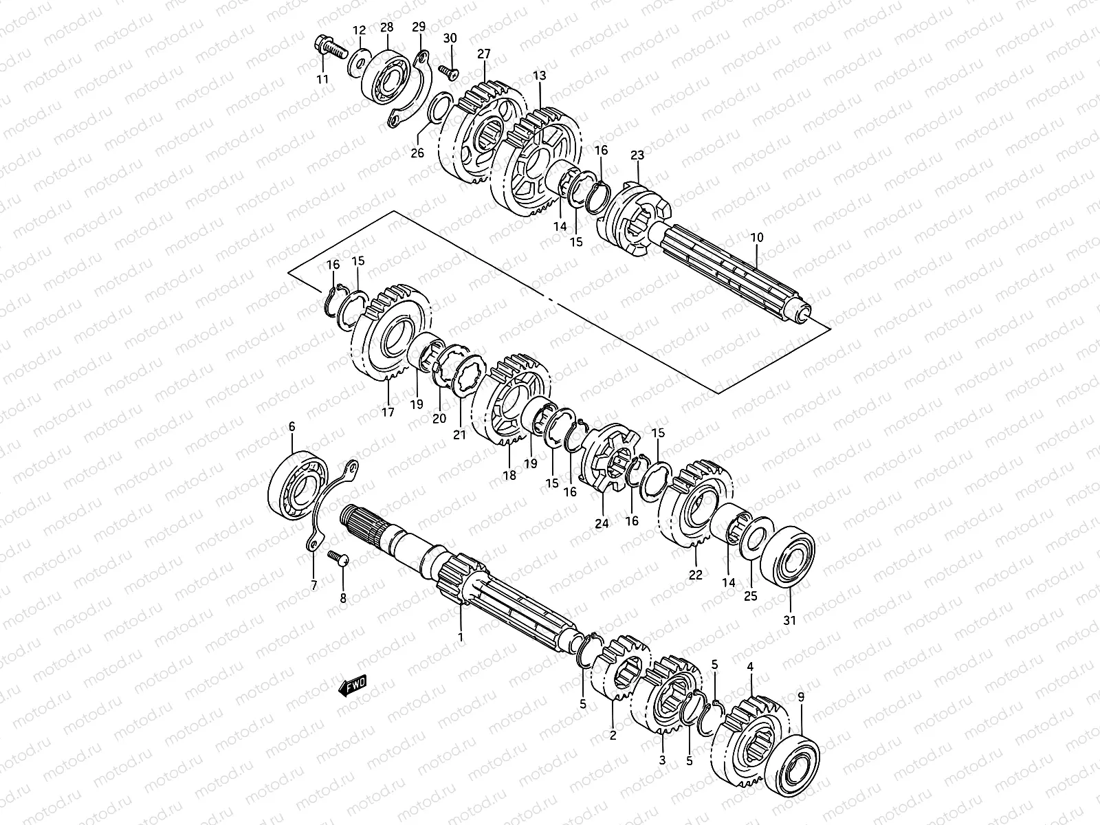 19 - TRANSMISSION (MODEL H/J/L/M/N/P)