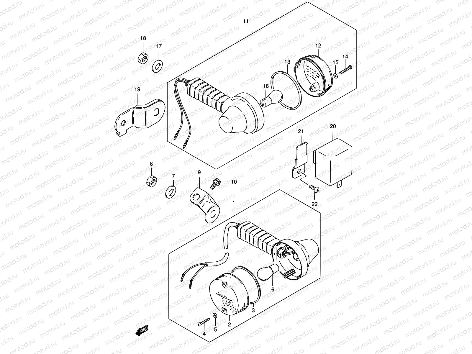 19 - TURN SIGNAL LAMP (E24)
