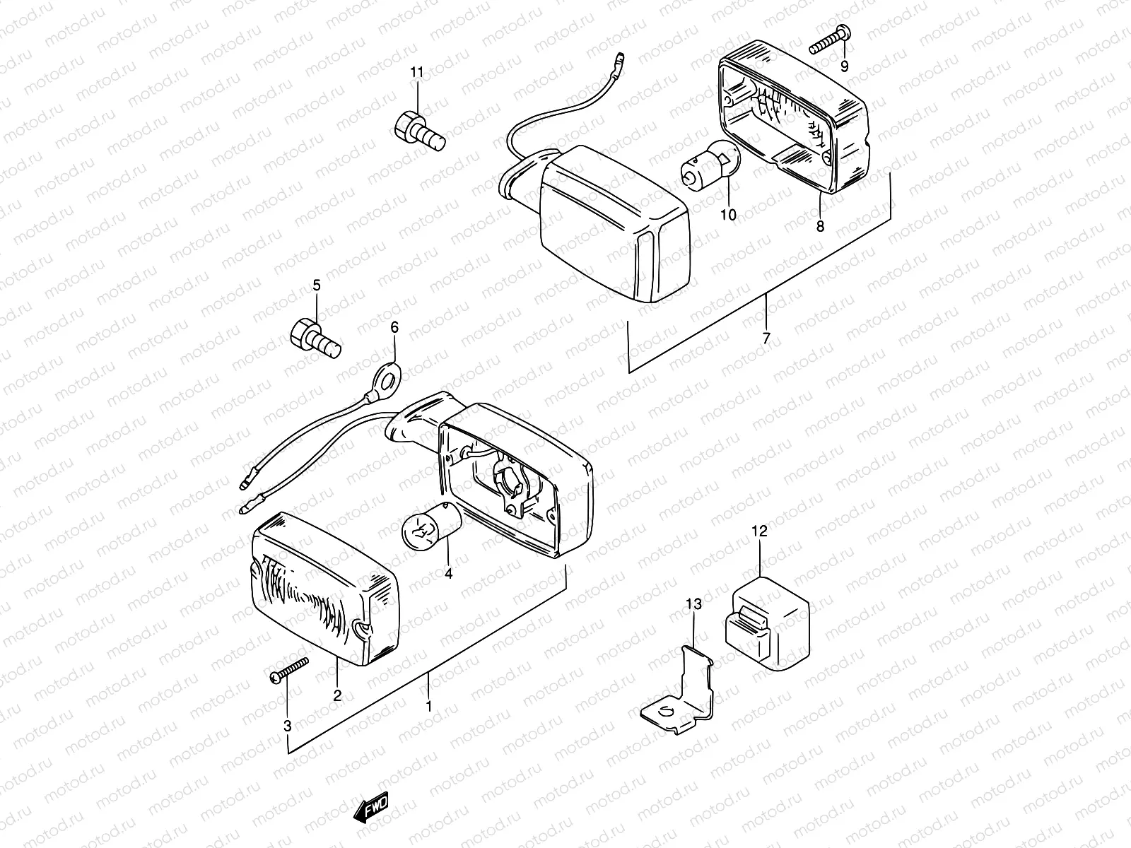 19 - TURN SIGNAL LAMP (MODEL R E94,P48)