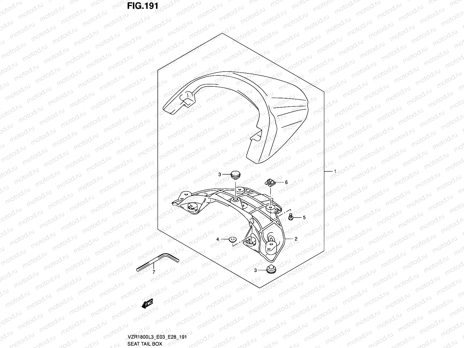 191 - SEAT TAIL BOX (VZR1800L3 E33)