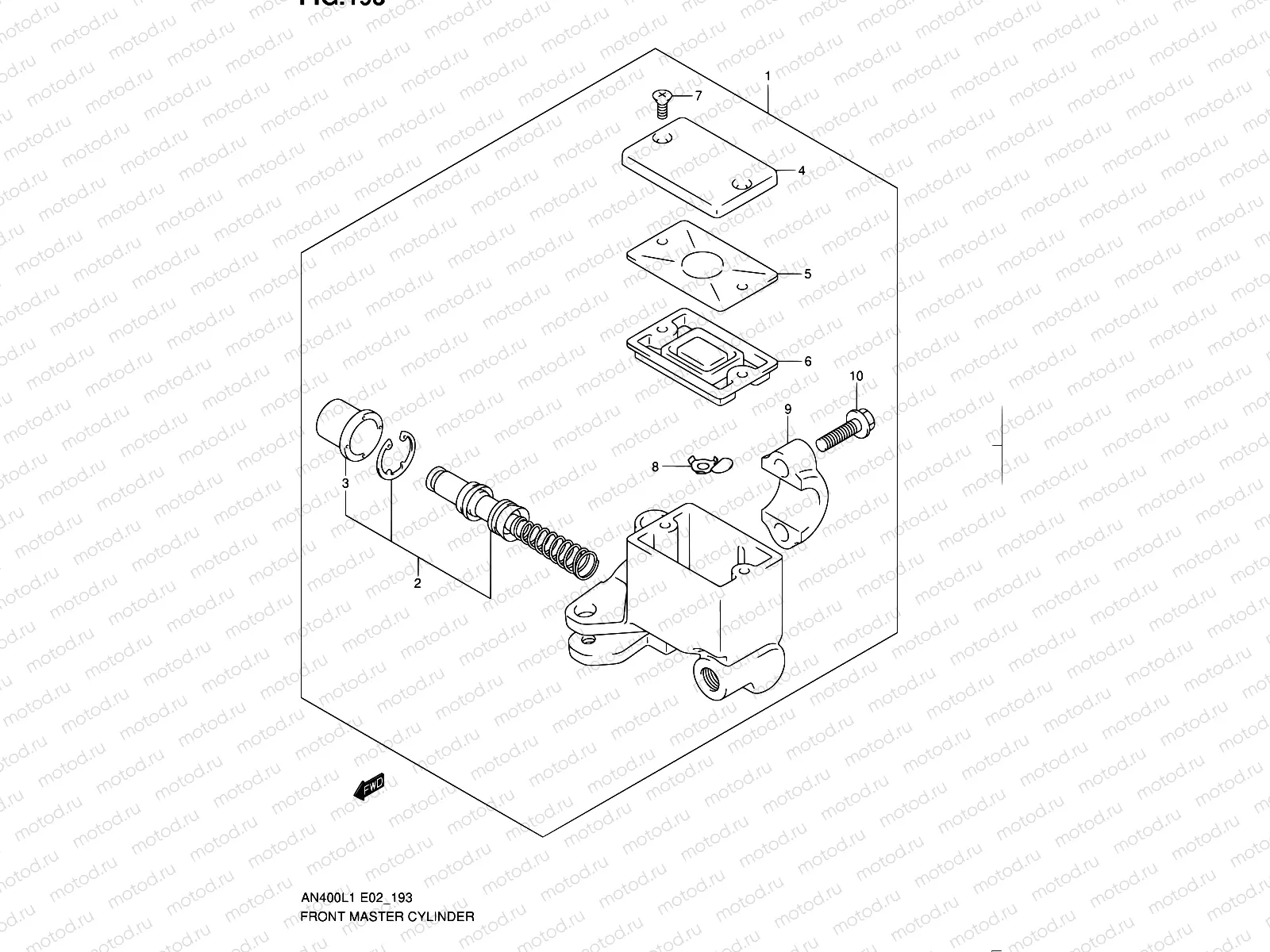 193 - FRONT MASTER CYLINDER (AN400L1 E02)