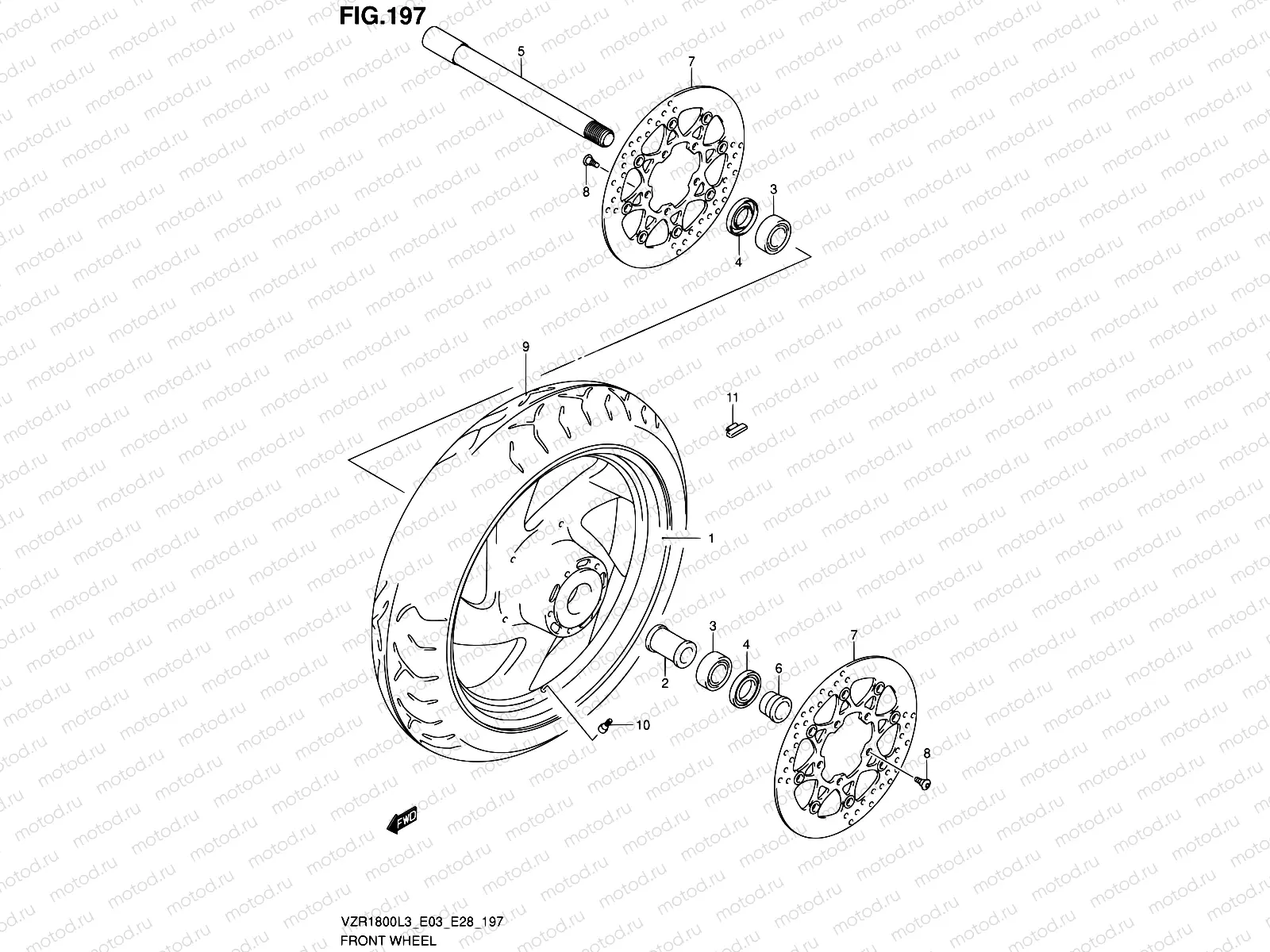 197 - FRONT WHEEL (VZR1800L3 E03)