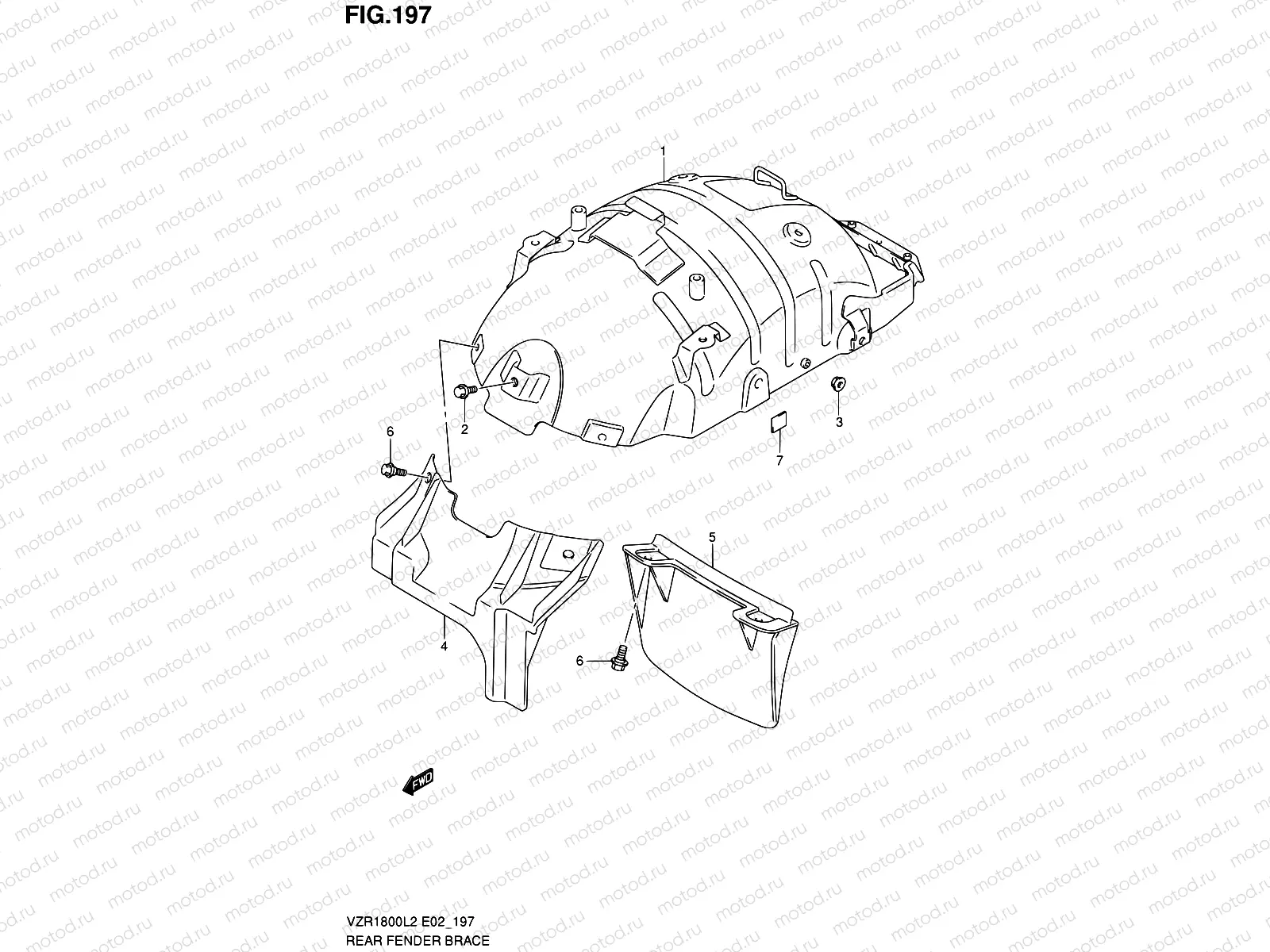 197 - REAR FENDER BRACE