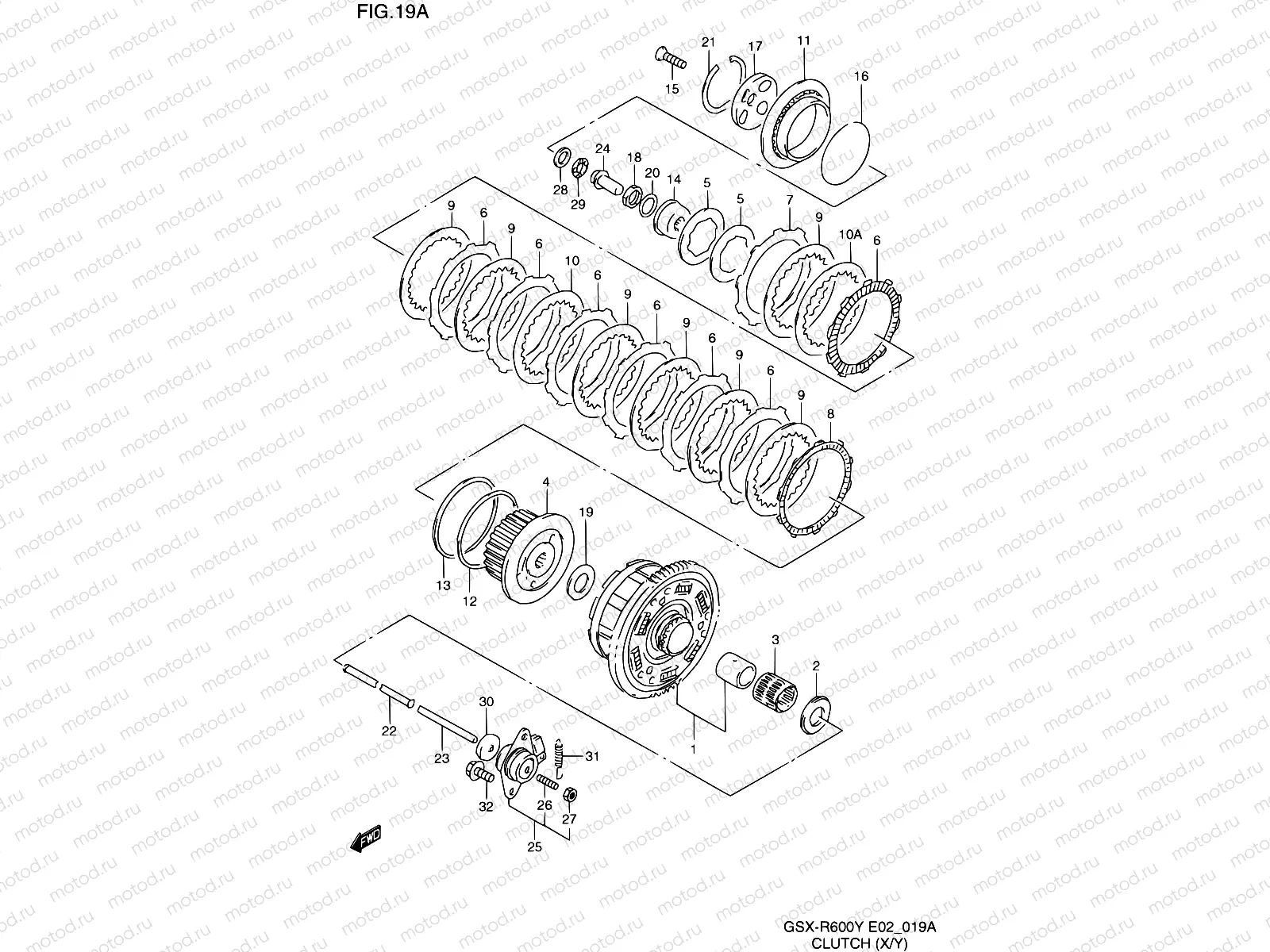 19A - CLUTCH (MODEL X/Y)