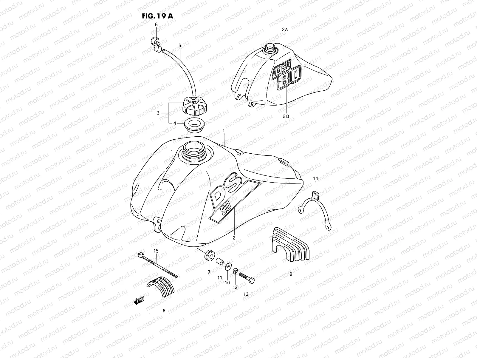 19A - FUEL TANK (MODEL J/K)