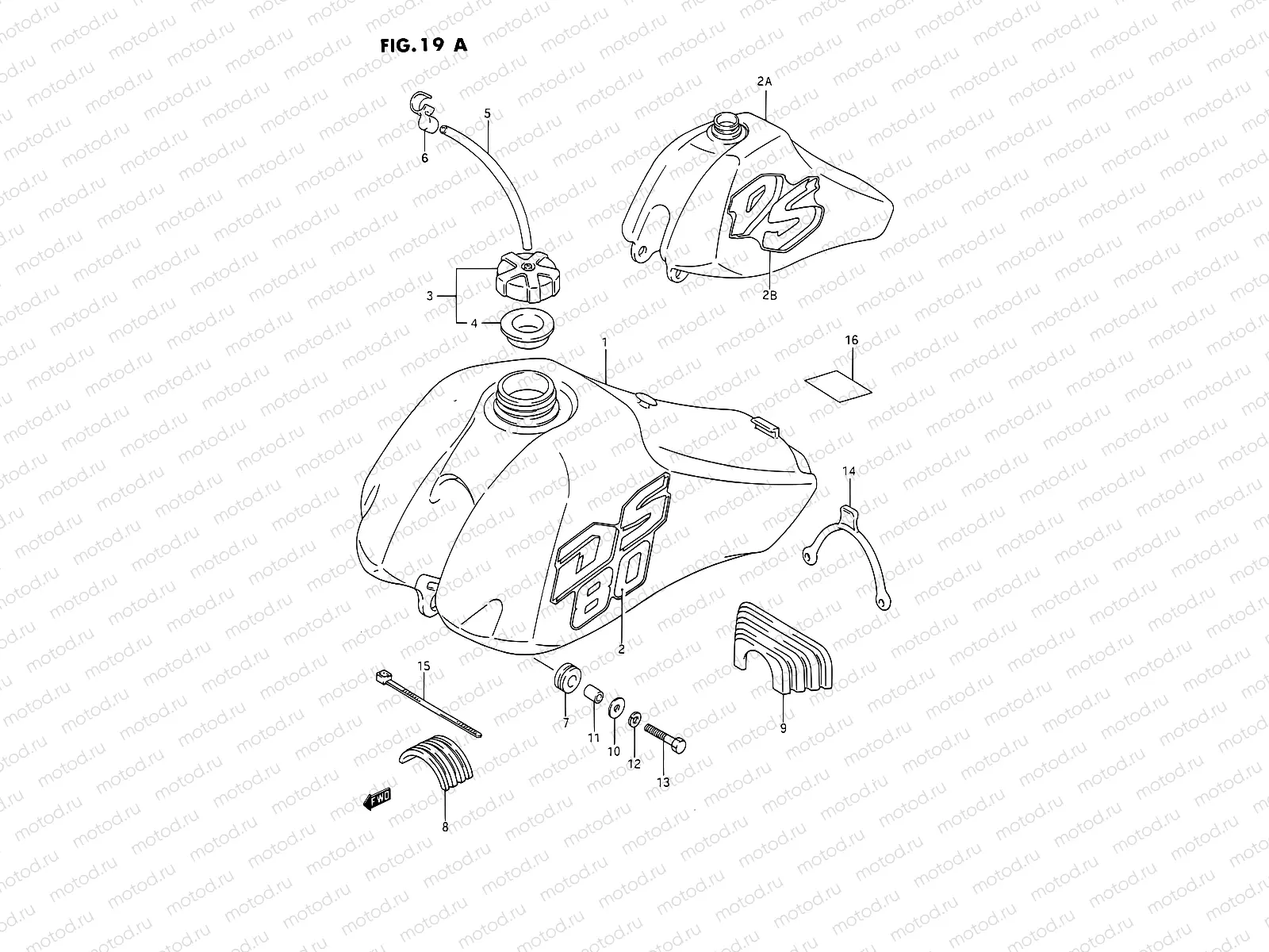 19A - FUEL TANK (MODEL L/M)
