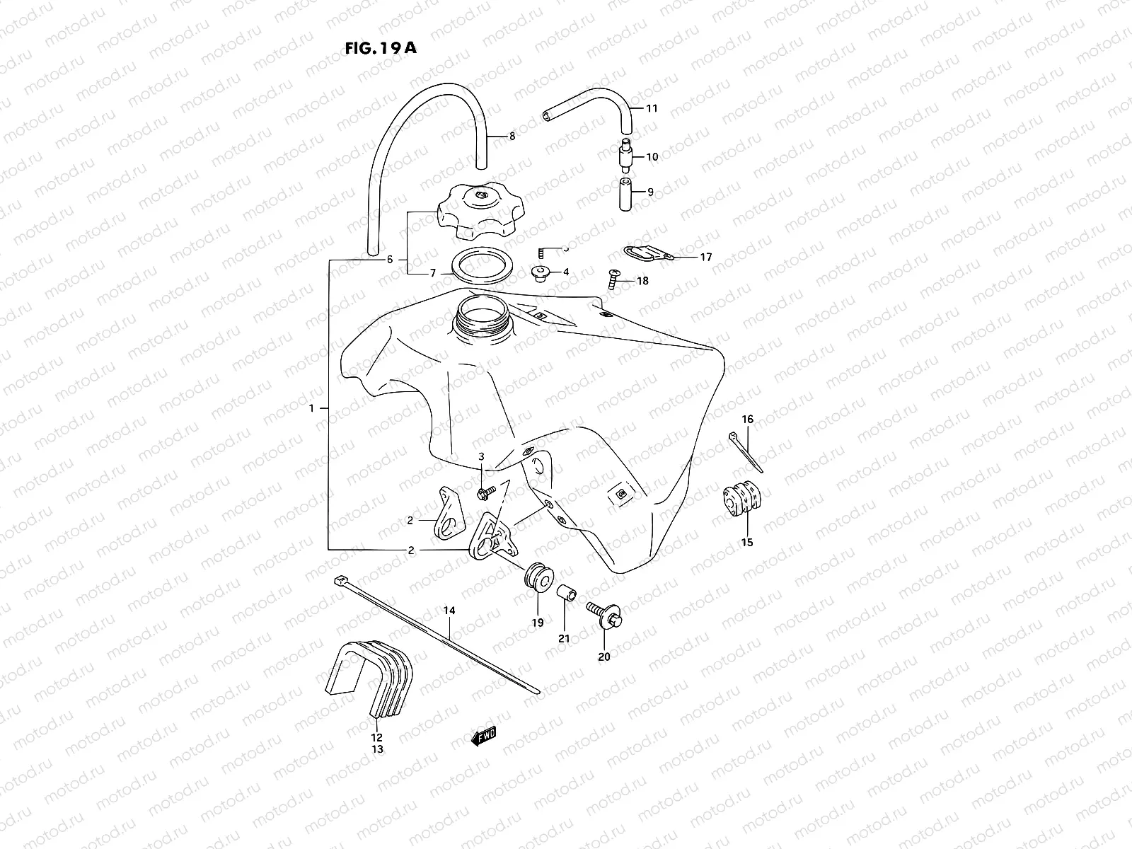 19A - FUEL TANK (MODEL P/R/S)