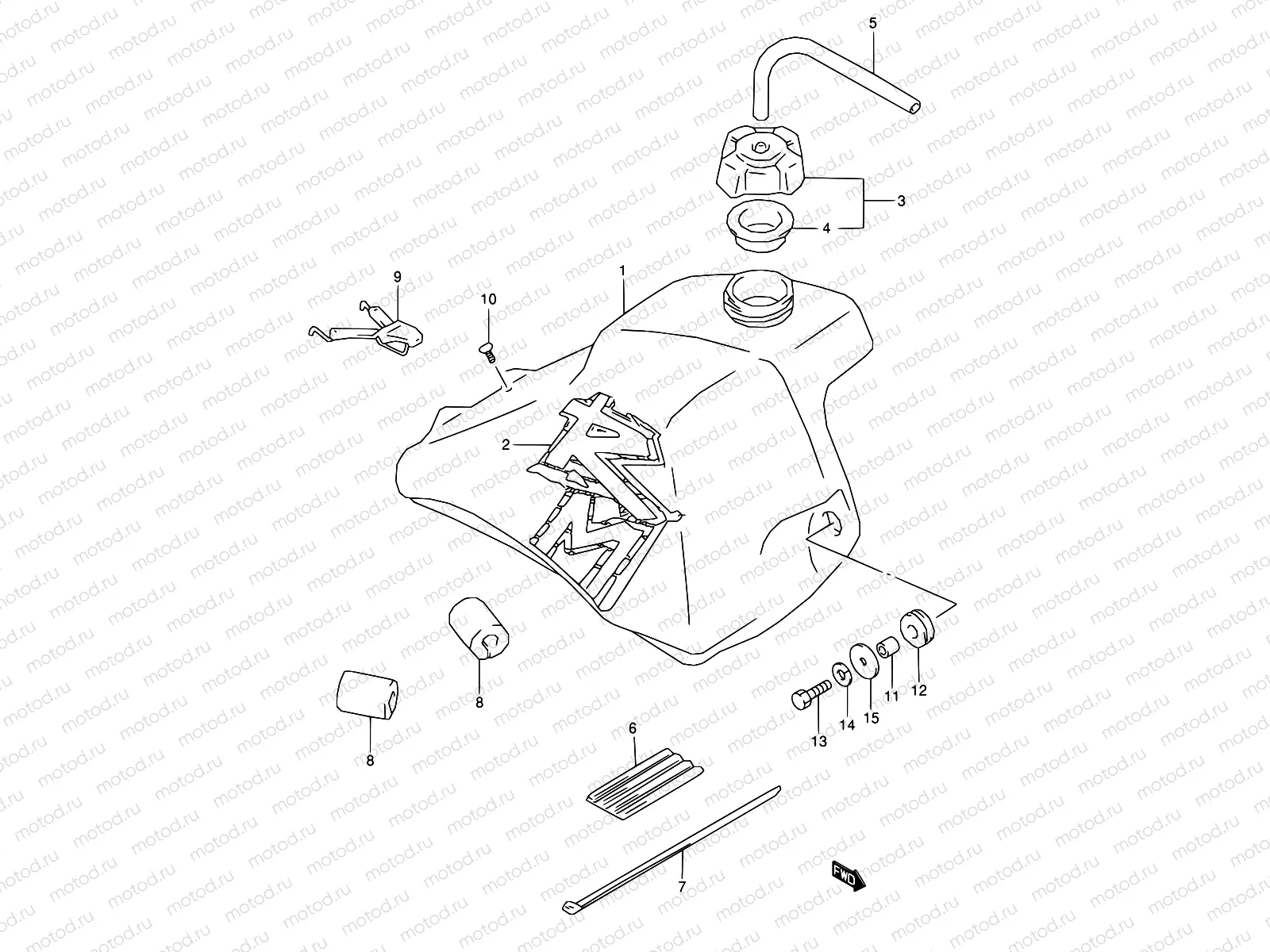 19A - FUEL TANK (MODEL V)