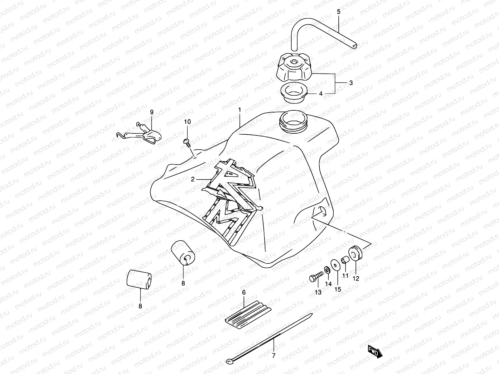19A - FUEL TANK (MODEL V)
