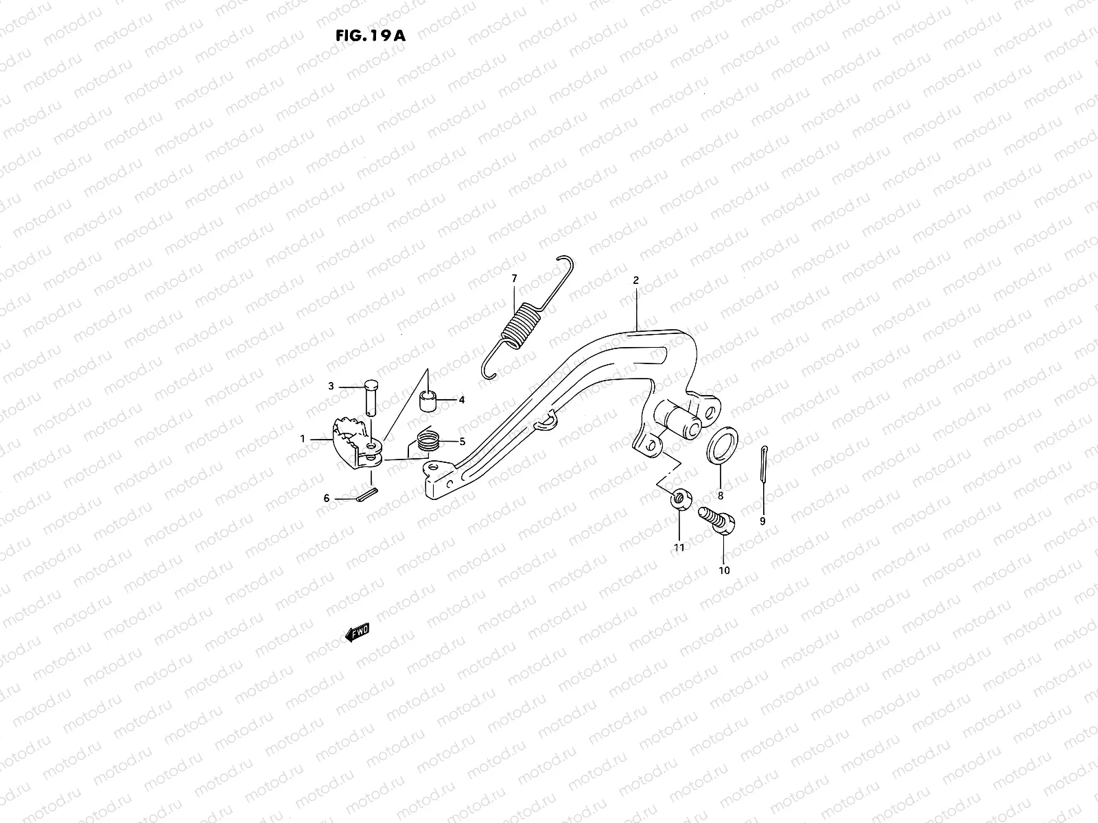 19A - REAR BRAKE (MODEL L/M/N/P/R/S)