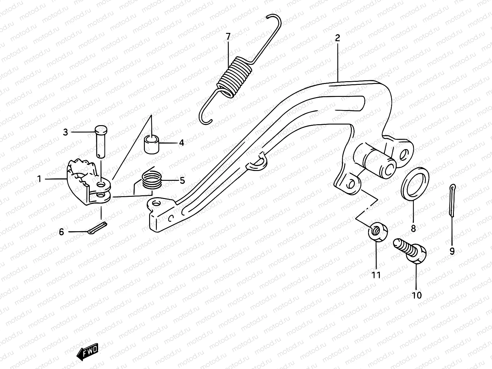 19A - REAR BRAKE (MODEL L/M/N/P/R/S)