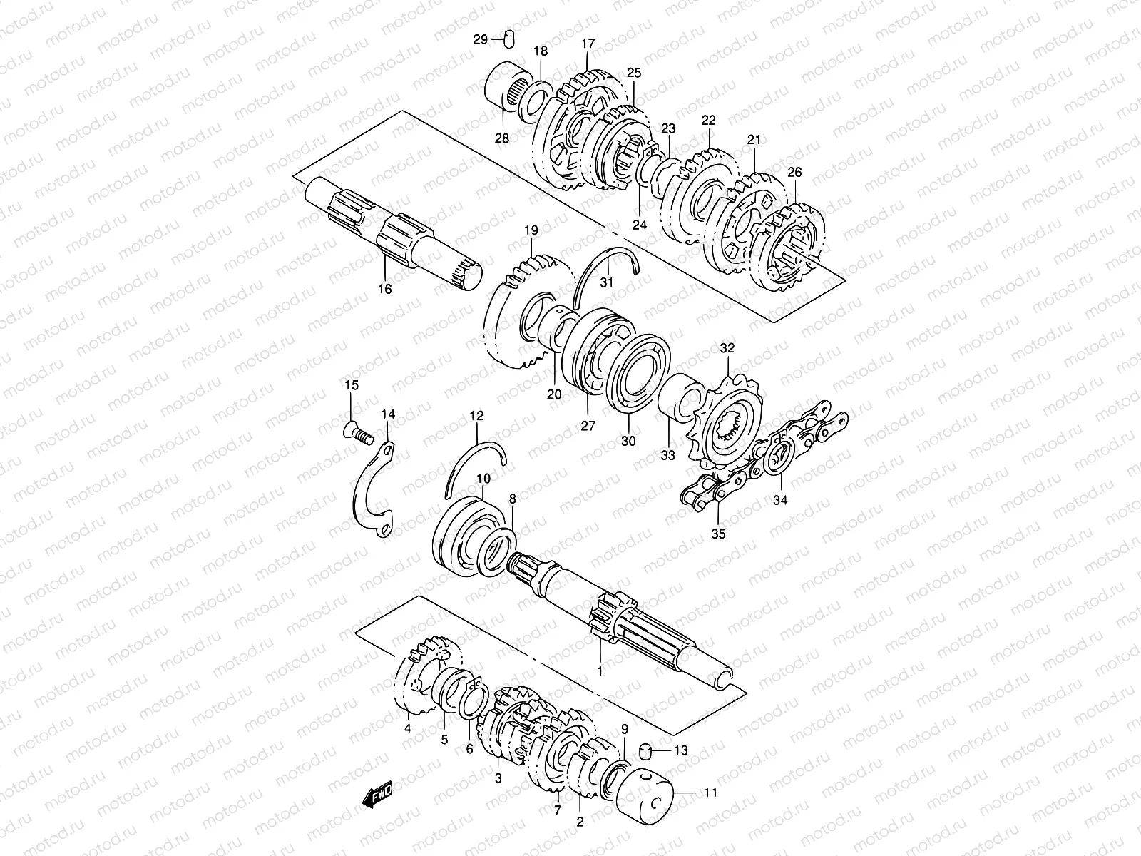 19A - TRANSMISSION (MODEL N/P/R/T/V)