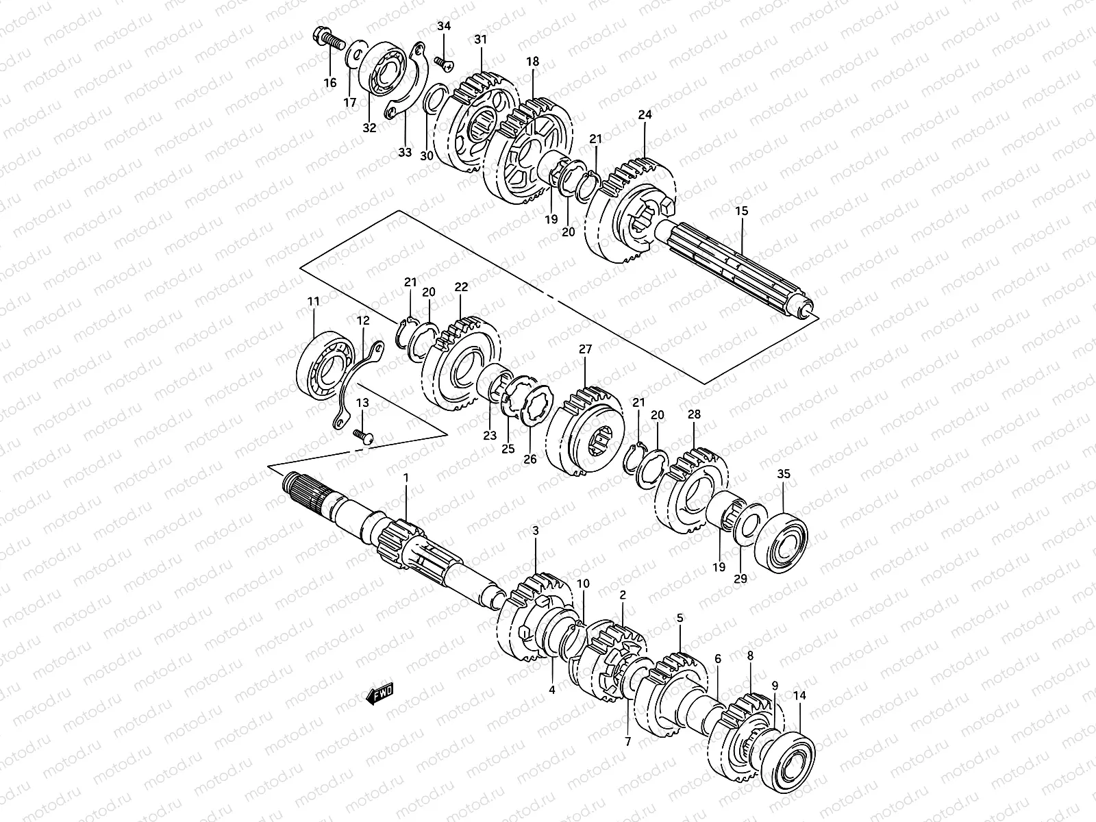19A - TRANSMISSION (MODEL R/S)