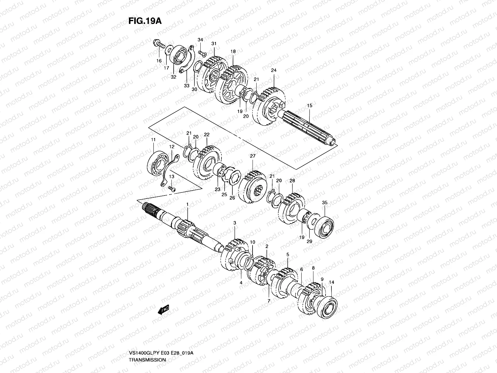 19A - TRANSMISSION (MODEL V/W/X/Y/K1/K2/K3)