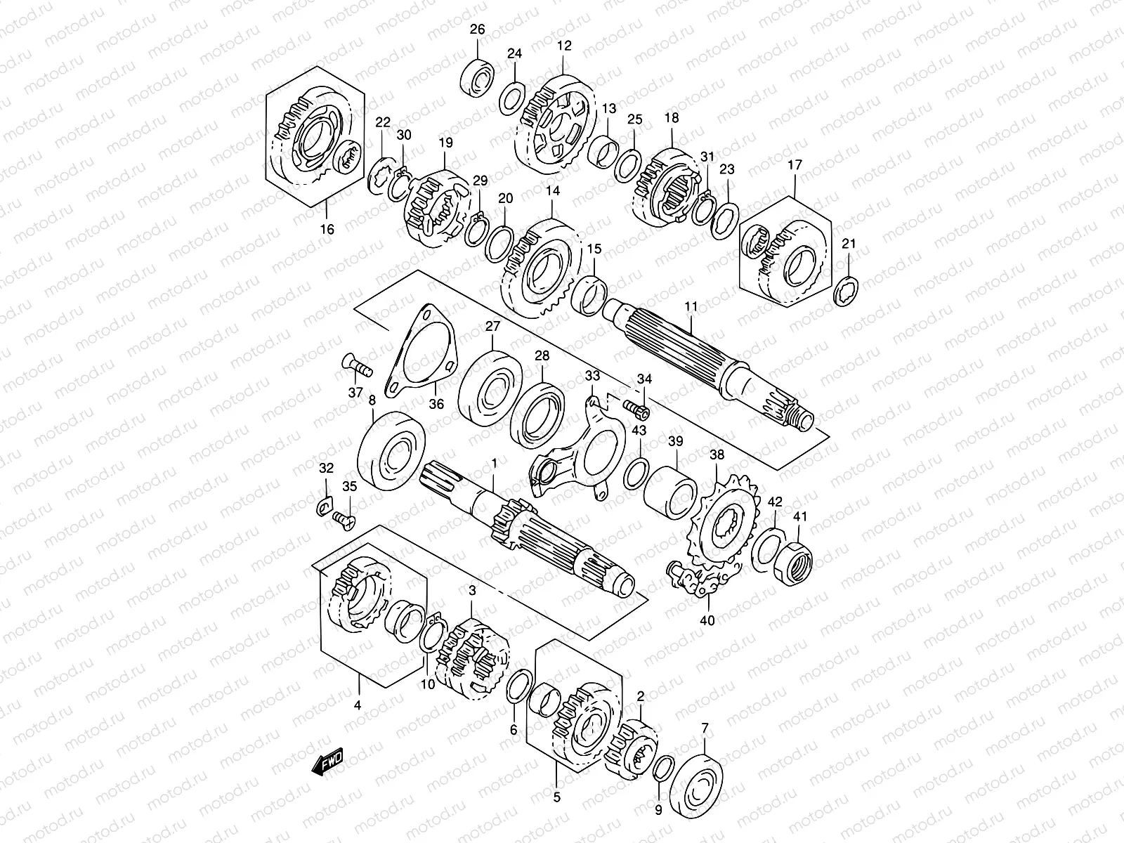 19A - TRANSMISSION (MODEL X/Y/K1)