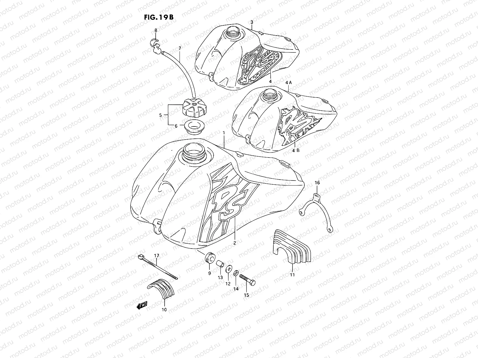 19B - FUEL TANK (MODEL N/P/R/S)