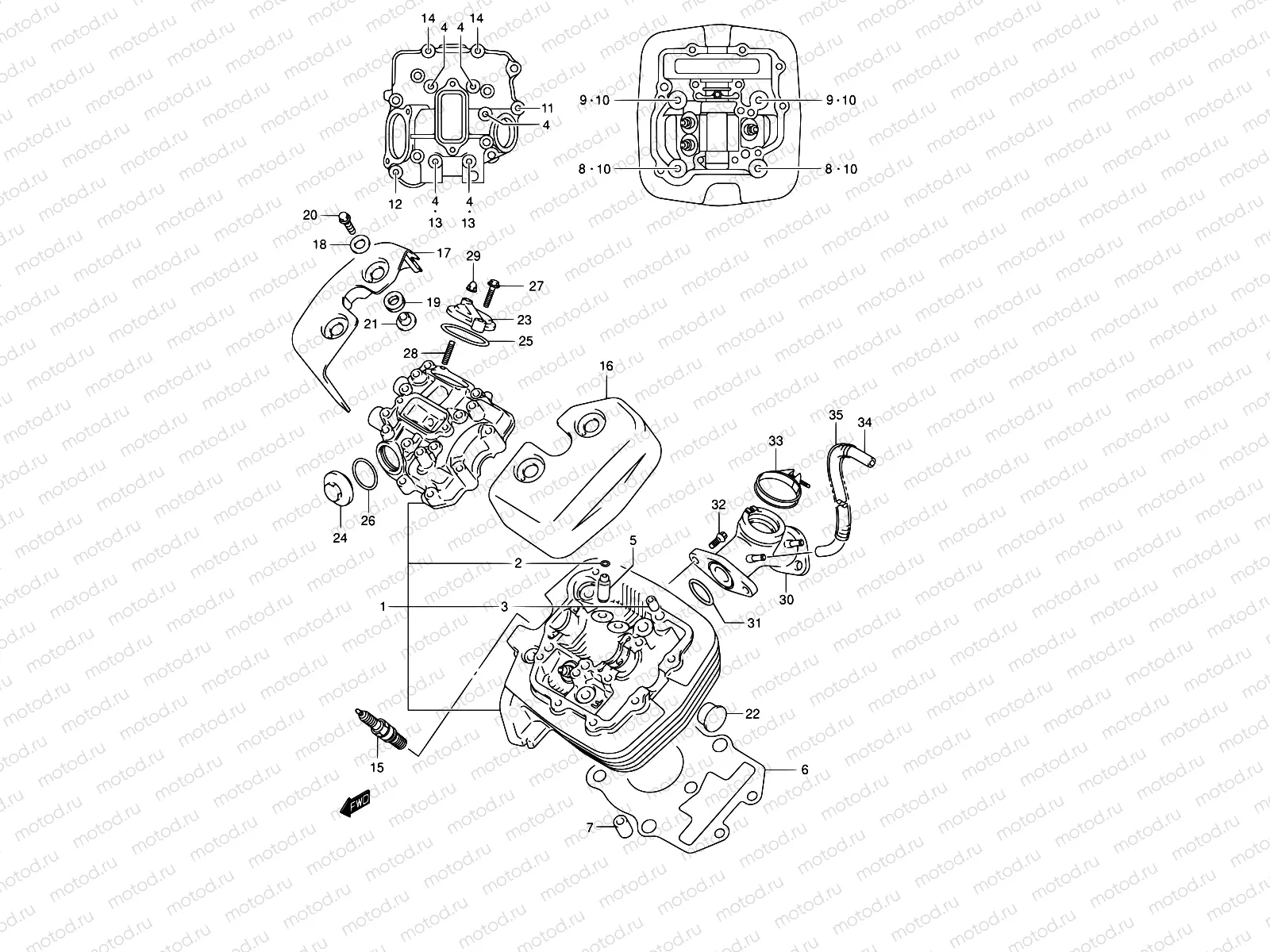 1A - CYLINDER HEAD (FRONT)