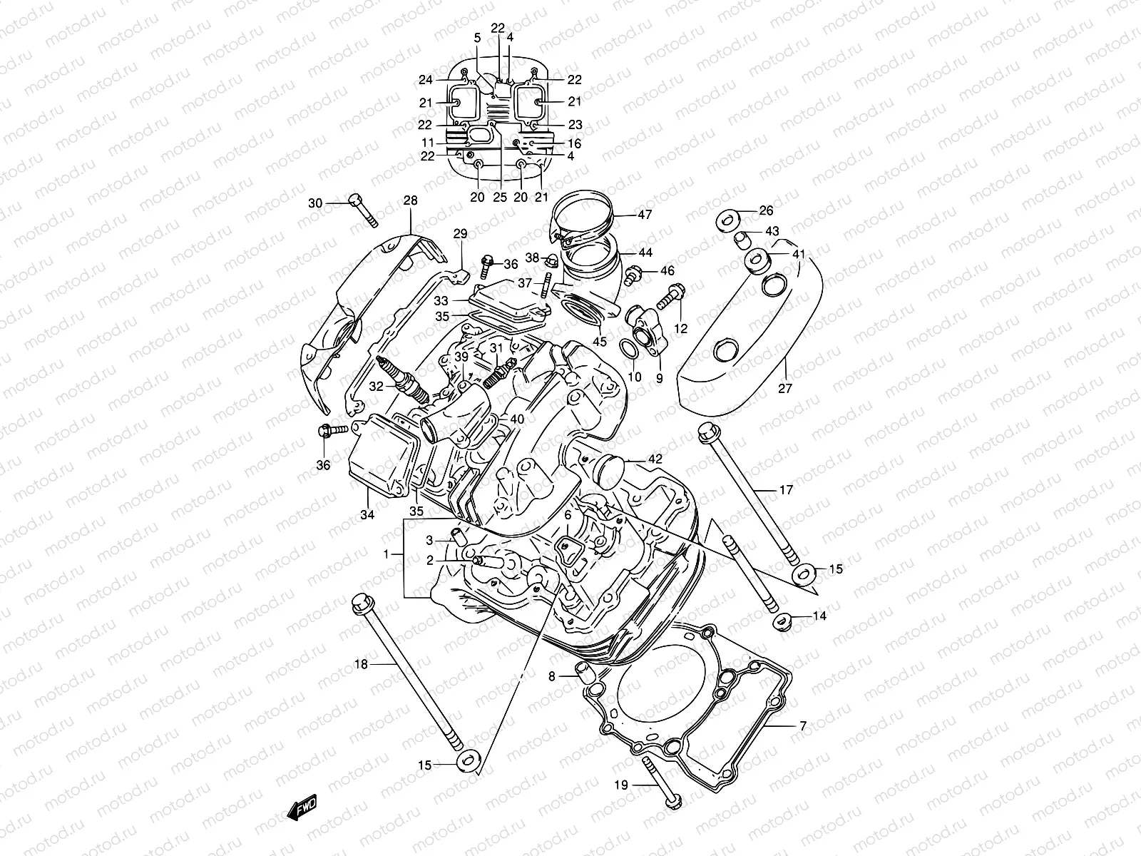 1A - CYLINDER HEAD (FRONT)