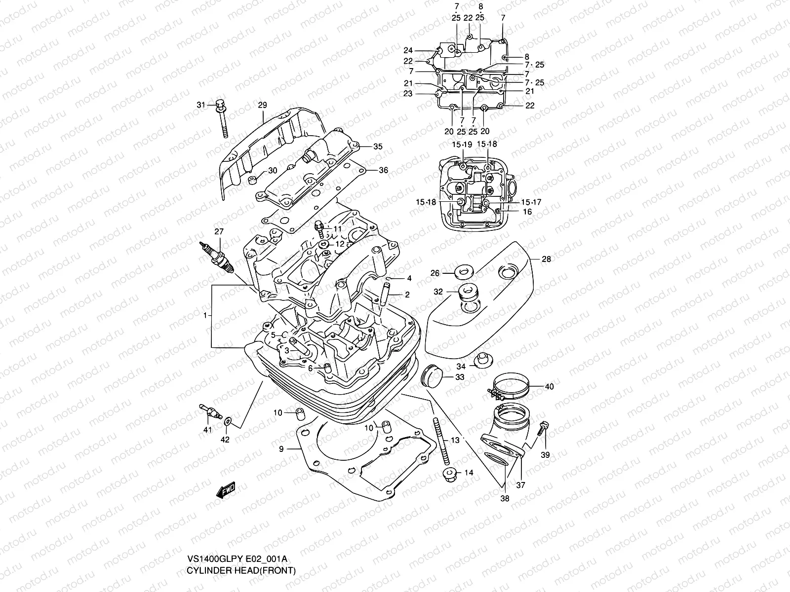 1A - CYLINDER HEAD (FRONT)