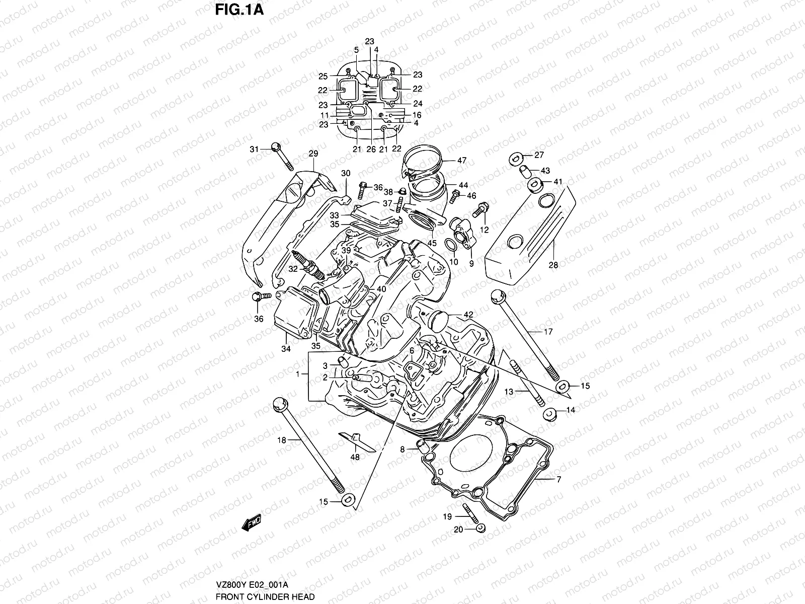 1A - FRONT CYLINDER HEAD