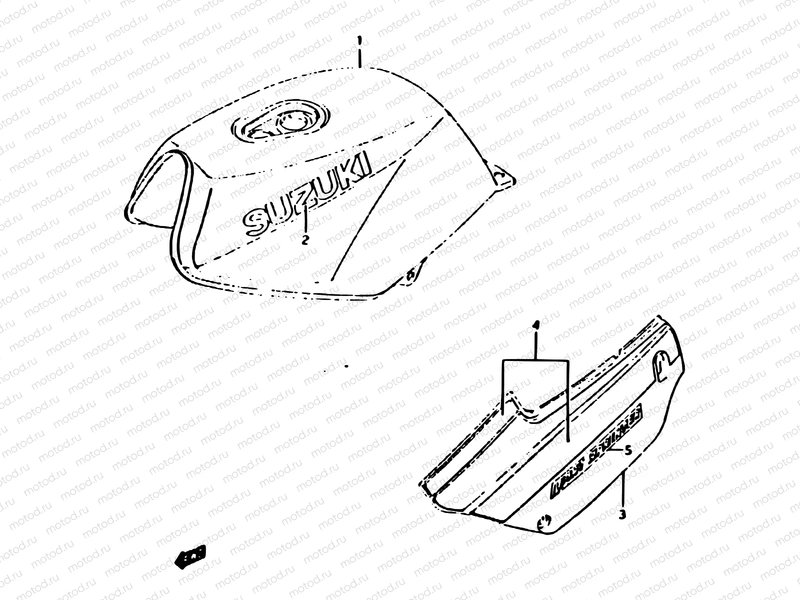 1A - FUEL TANK - FRAME COVER